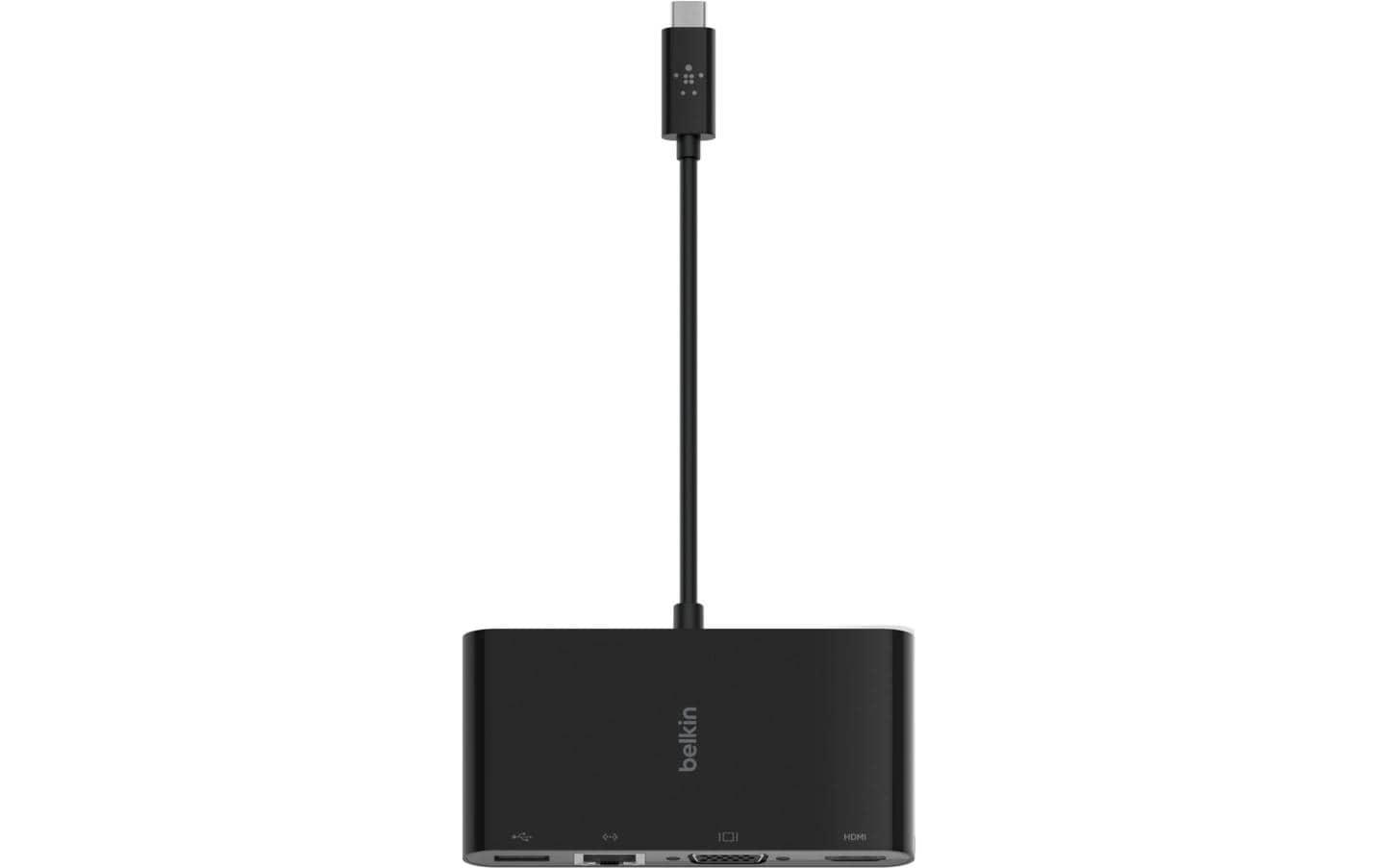 Belkin AVC005BTBK Multiport-Adapter – USB-C, 1× HDMI, 1× VGA, 1× USB-A, für Windows/Mac
