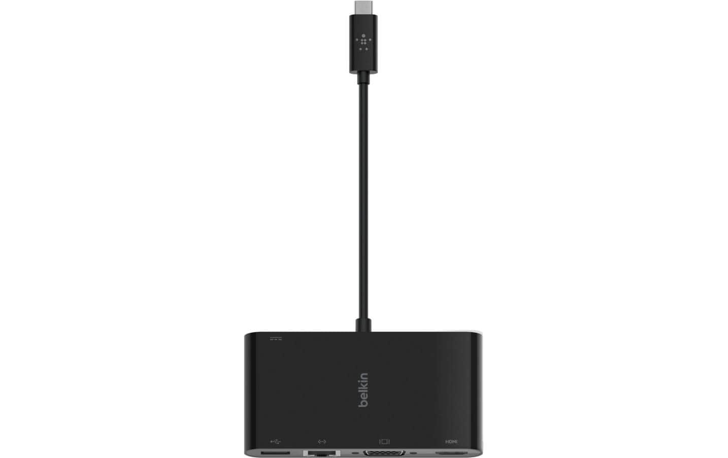 Belkin AVC004BTBK USB-C Multiport-Adapter – HDMI, VGA, RJ-45, USB-A, 4K (3840 × 2160) – 15 cm – Schwarz