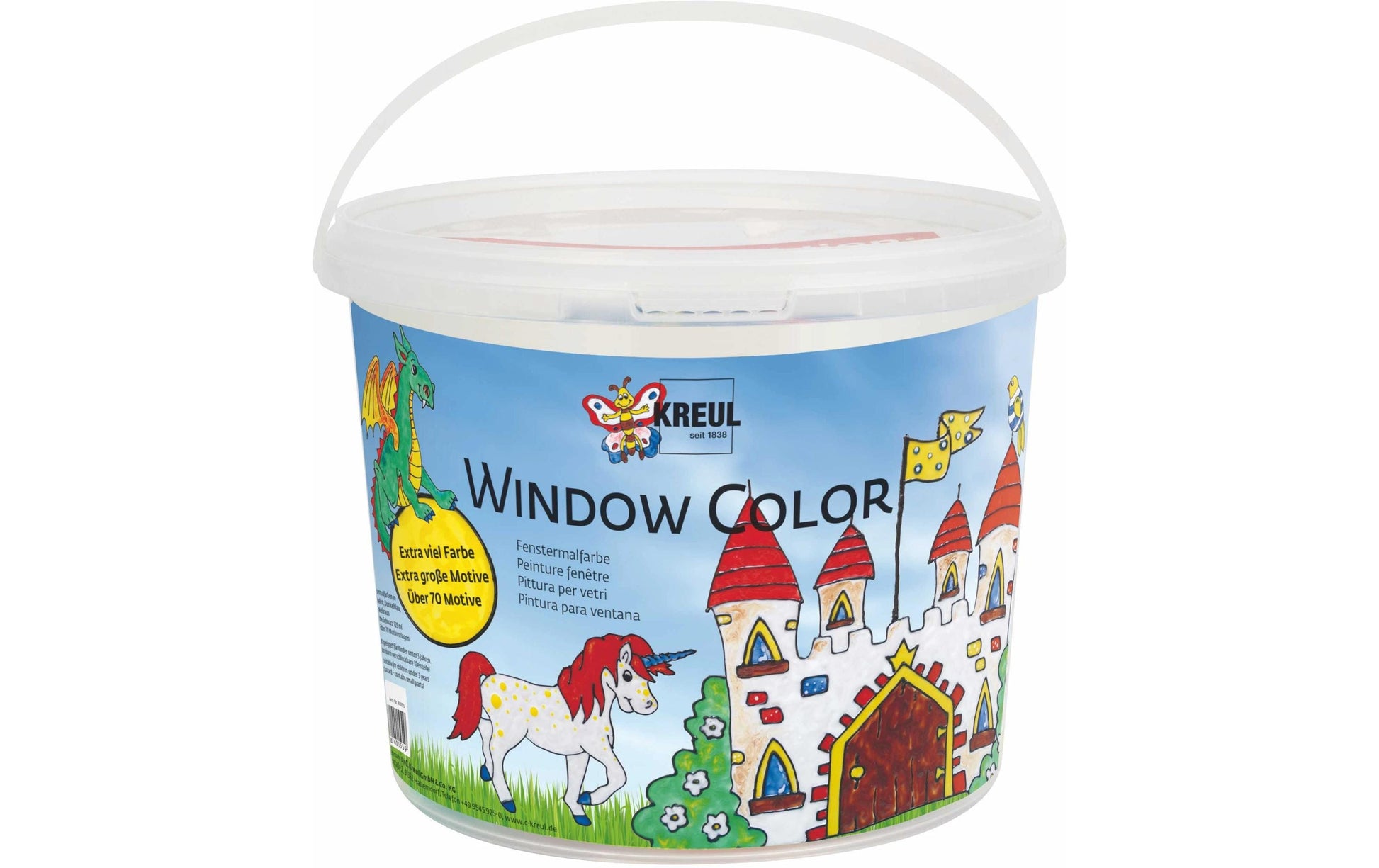 KREUL Fenstermalfarbe – Mehrfarbig – Set – 125 ml – für Glas, Holz