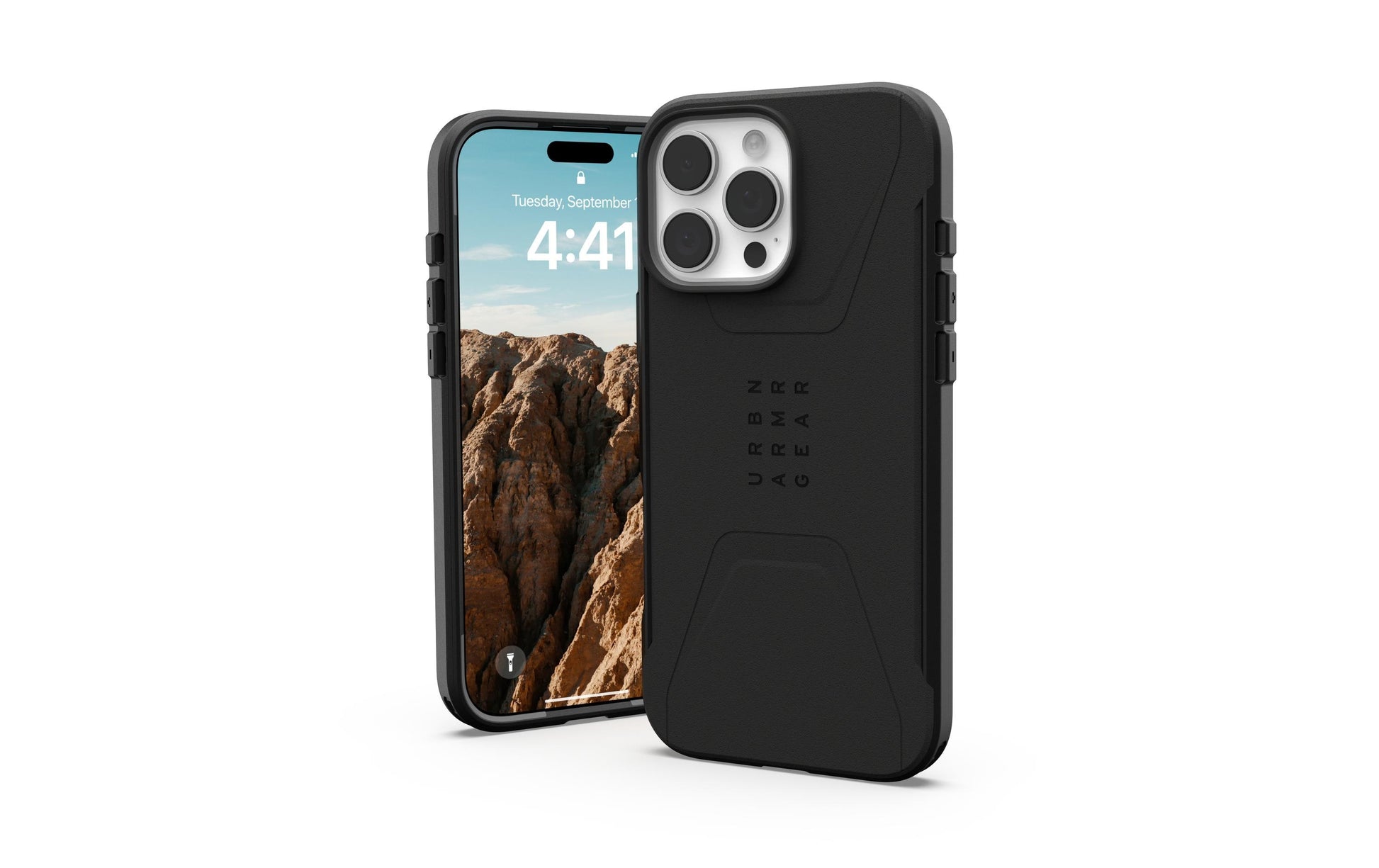 Urban Armor Gear UAG – Backcover Civilian – für Apple iPhone 16 Plus – schwarz – MagSafe-kompatibel
