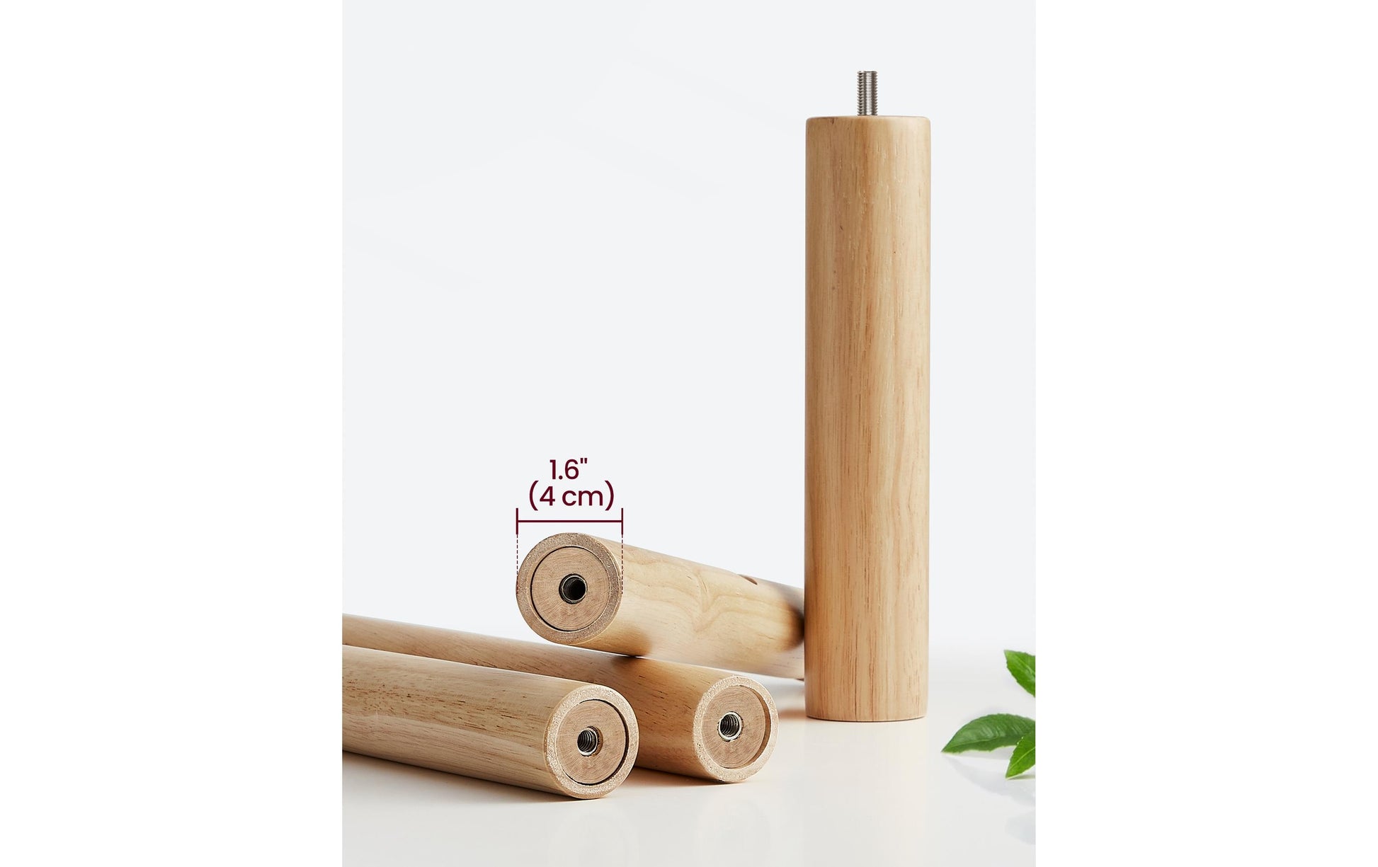 Vasagle Garderobenständer – 8 Haken, Gummibaumholz/MDF, Beige, 30 × 30 × 175 cm