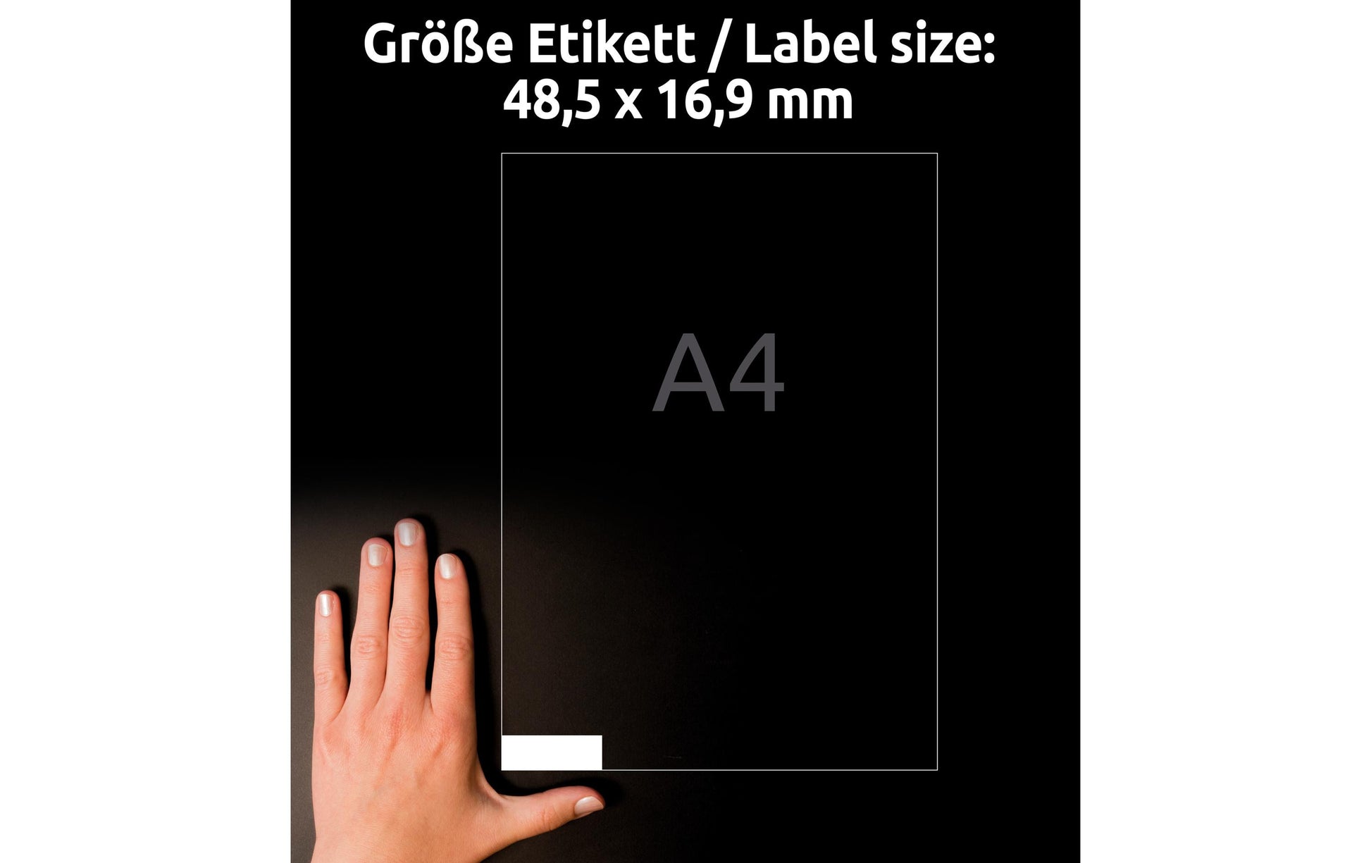 AVERY Zweckform – Etiketten A4 48,5 × 16,9 mm – Papier, weiss – permanent haftend – Laser/Inkjet – 30 Blätter