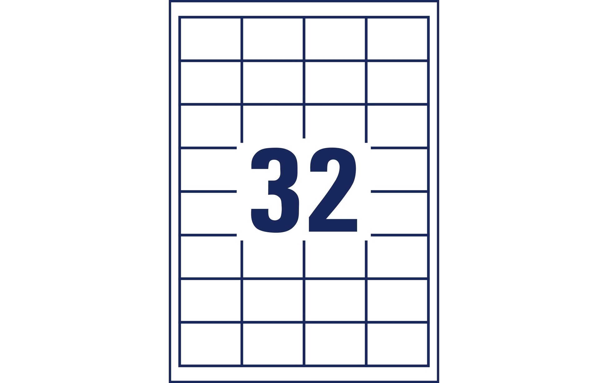 Avery 4789 – Etiketten A4 48 × 34 mm – weiss – permanent haftend – Laser/Inkjet – 30 Blätter (960 Stk.)