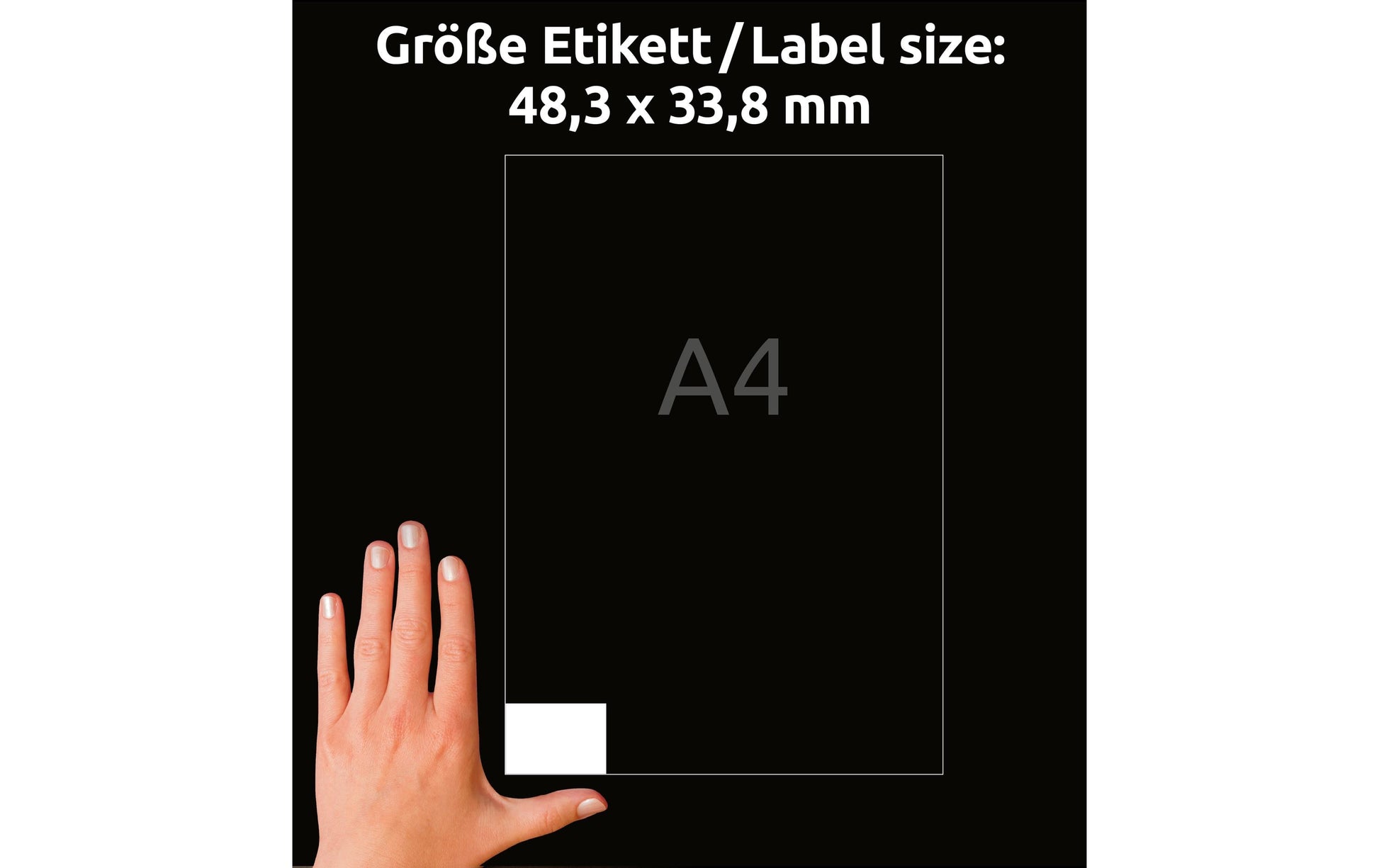 Avery 4789 – Etiketten A4 48 × 34 mm – weiss – permanent haftend – Laser/Inkjet – 30 Blätter (960 Stk.)