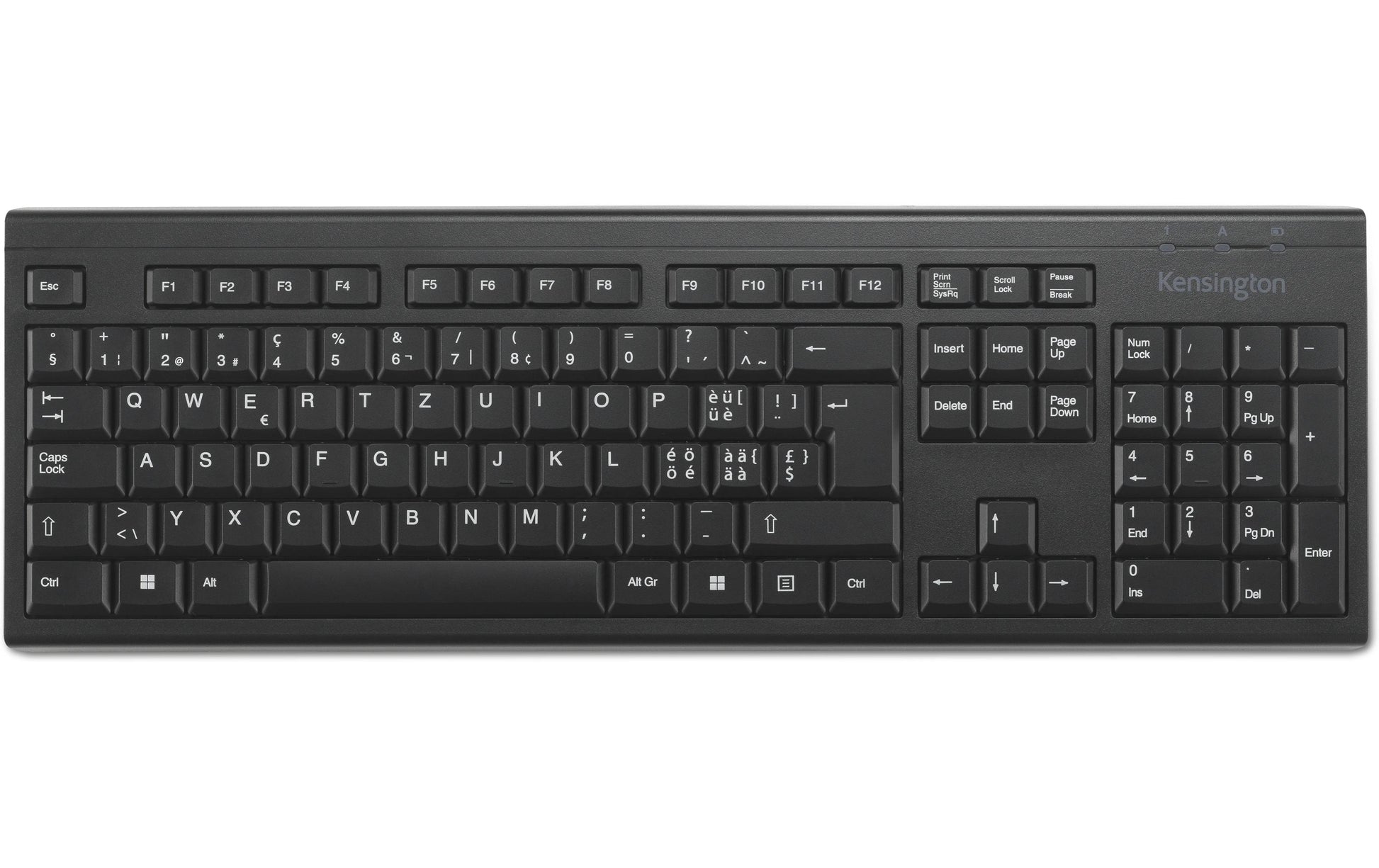 Kensington KB150 EQ – Tastatur – Membran – 2,4 GHz USB-A (Nano-Empfänger) – QWERTZ (CH) – Schwarz