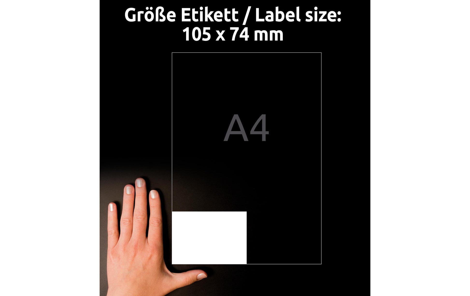 Avery 6138 – Etiketten A4 105 × 74 mm – Papier, weiss – Laser/Inkjet – 8 pro Blatt, 30 Blätter