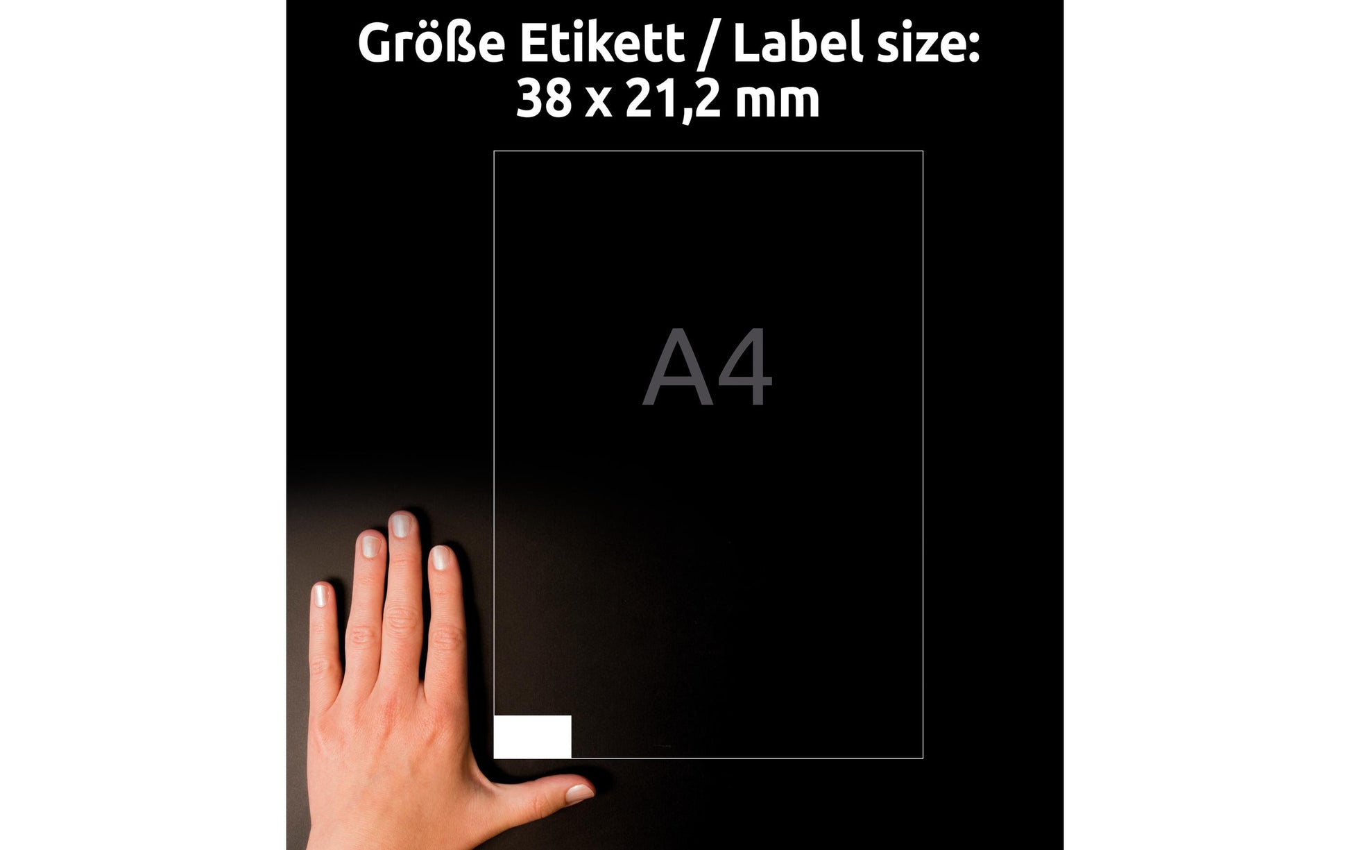AVERY Zweckform – Etiketten A4 38 × 21 mm – weiss – permanent haftend – Laser/Inkjet – 65 Blätter, 65 Blätter