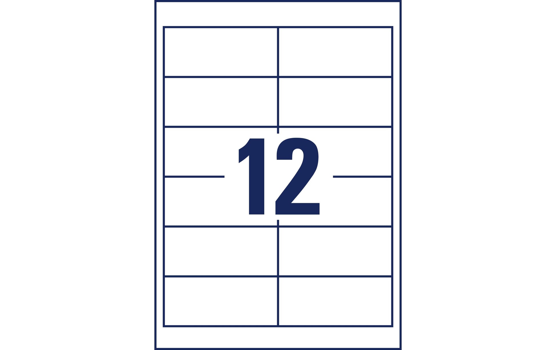 AVERY Zweckform – Etiketten A4 97 × 42 mm – weiss – permanent haftend – Laser/Inkjet – 65 Blätter (780 Stk.)
