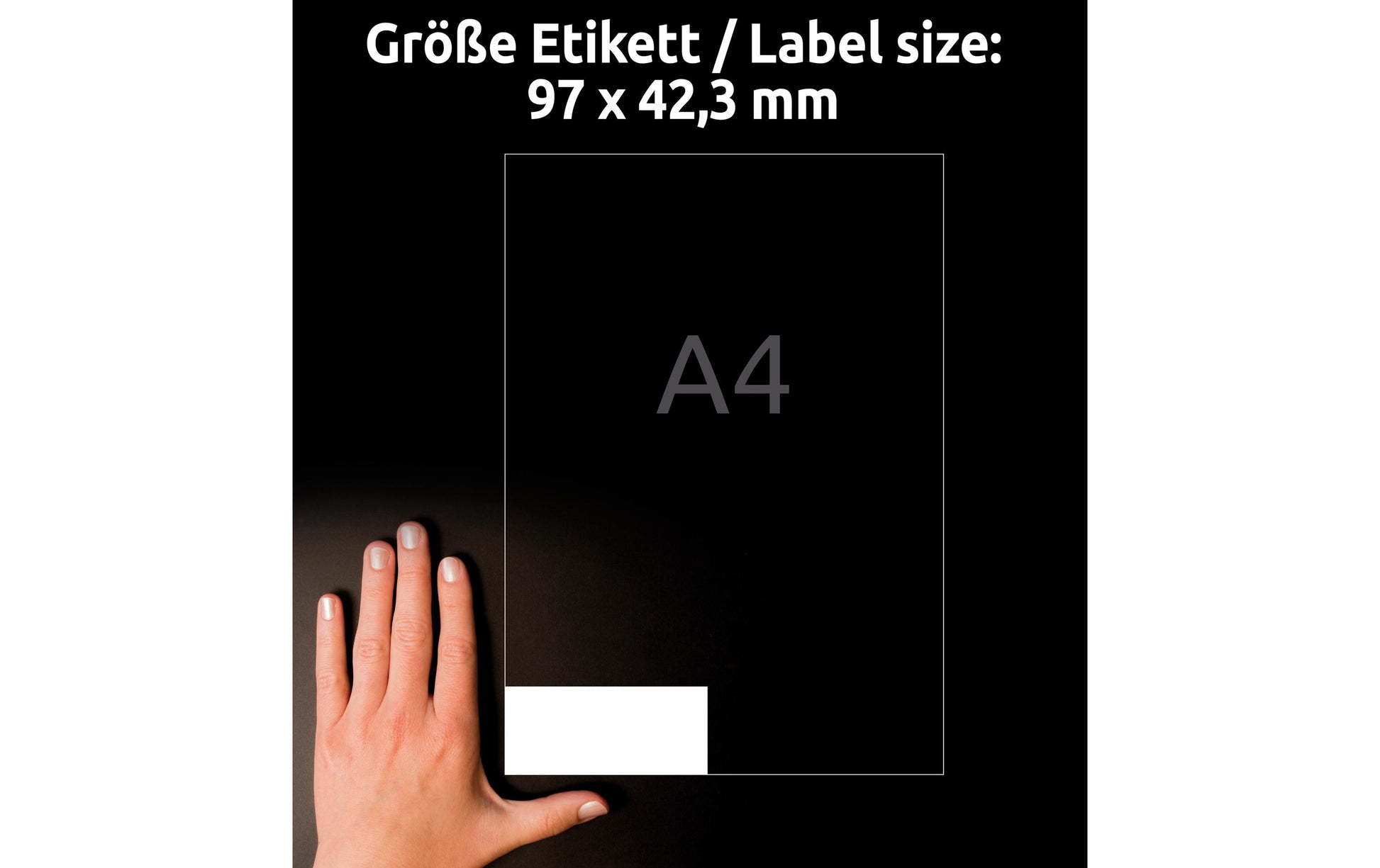 AVERY Zweckform – Etiketten A4 97 × 42 mm – weiss – permanent haftend – Laser/Inkjet – 65 Blätter (780 Stk.)