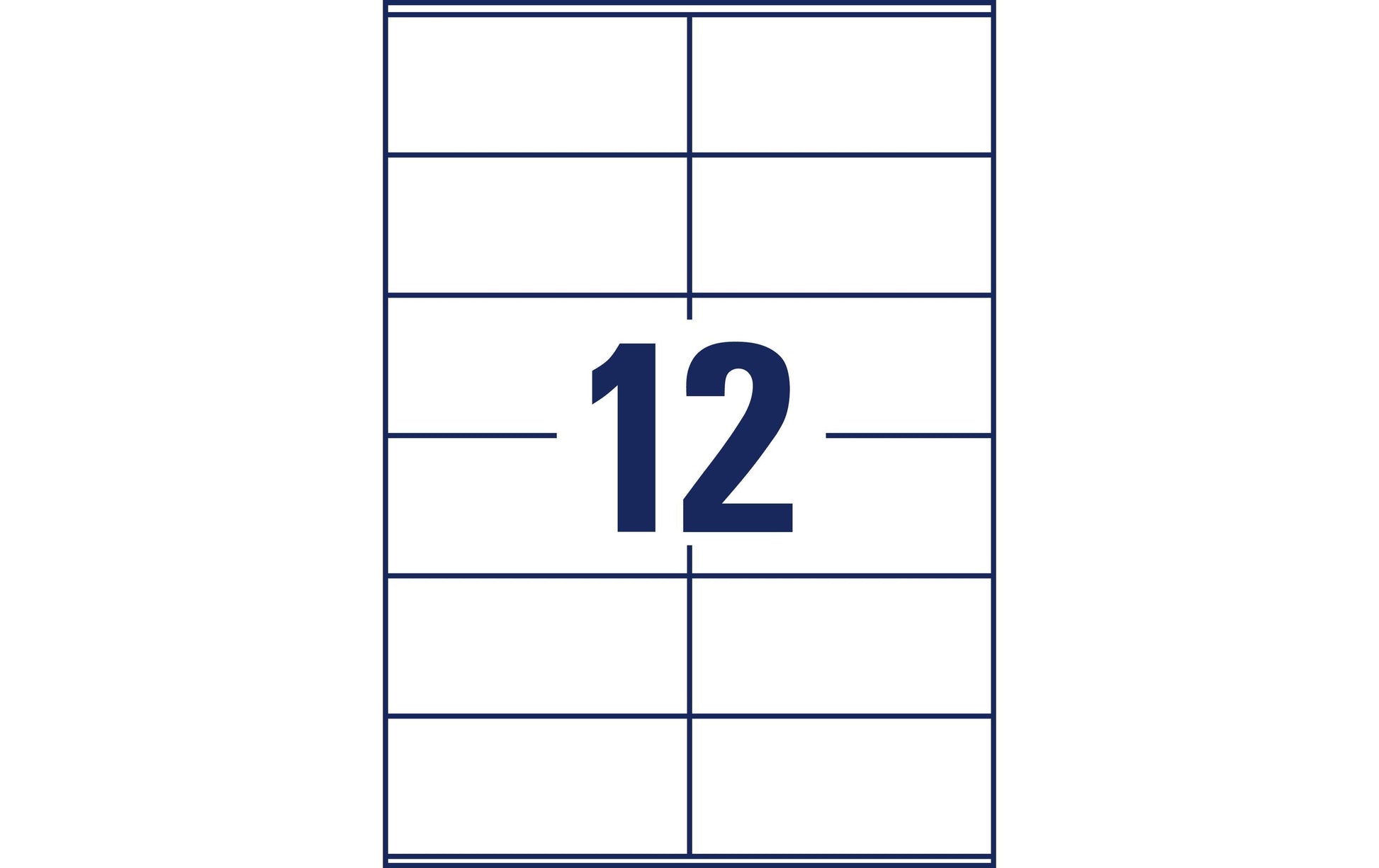 AVERY Zweckform – Etiketten A4 105 × 48 mm – Papier – permanent haftend – Laser/Inkjet – 12 pro Blatt, 65 Blätter