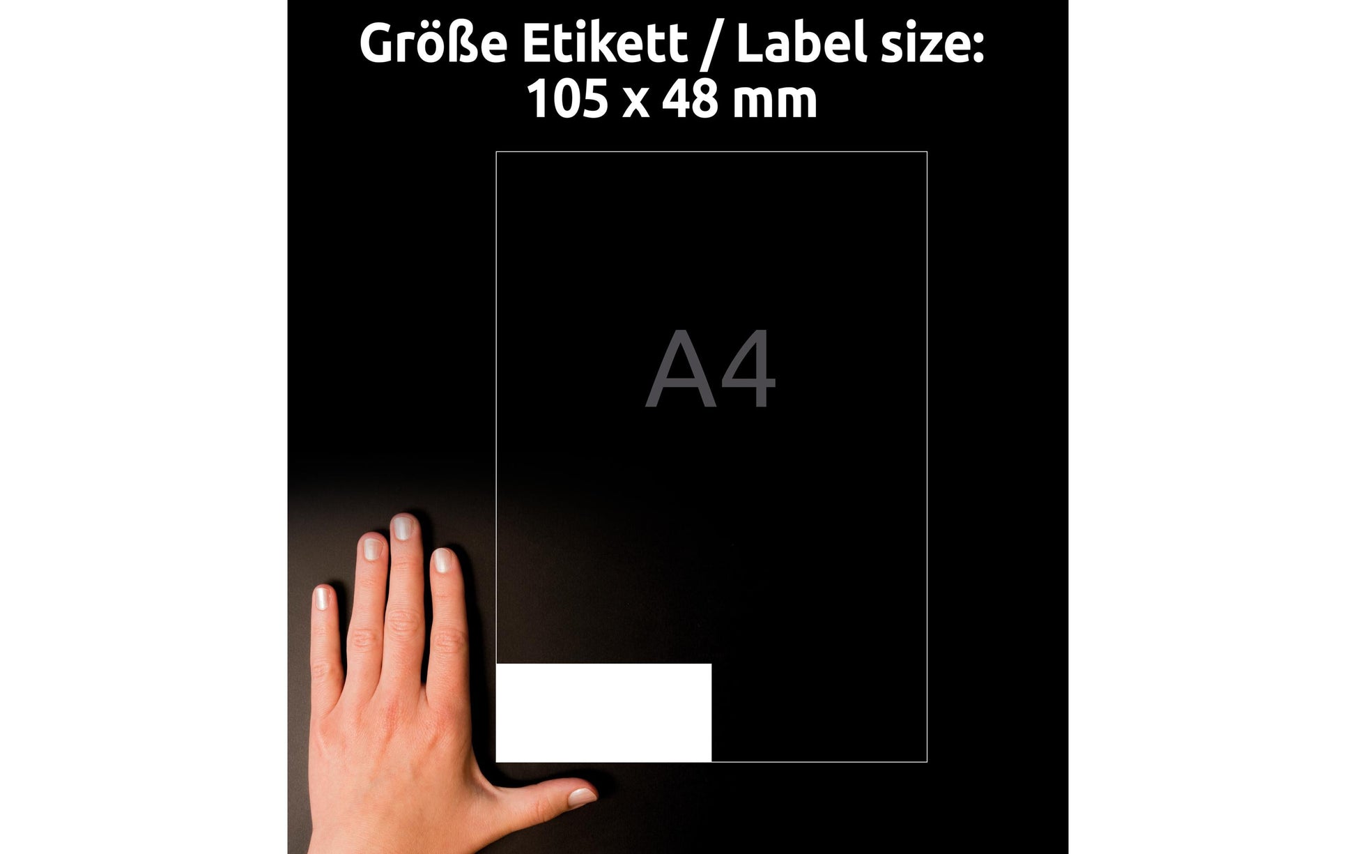 AVERY Zweckform – Etiketten A4 105 × 48 mm – Papier – permanent haftend – Laser/Inkjet – 12 pro Blatt, 65 Blätter