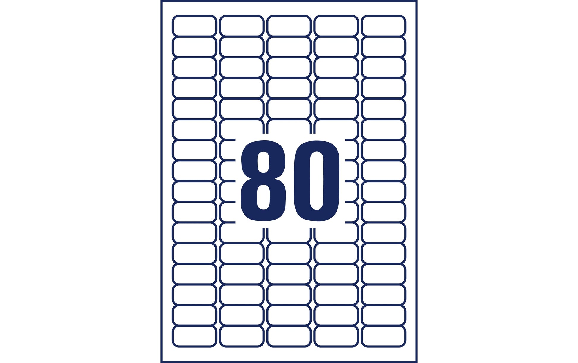 Avery L4732REV-65 – Etiketten A4 36 × 17 mm – Papier, weiss – wiederablösbar – Laser/Inkjet – 65 Blätter