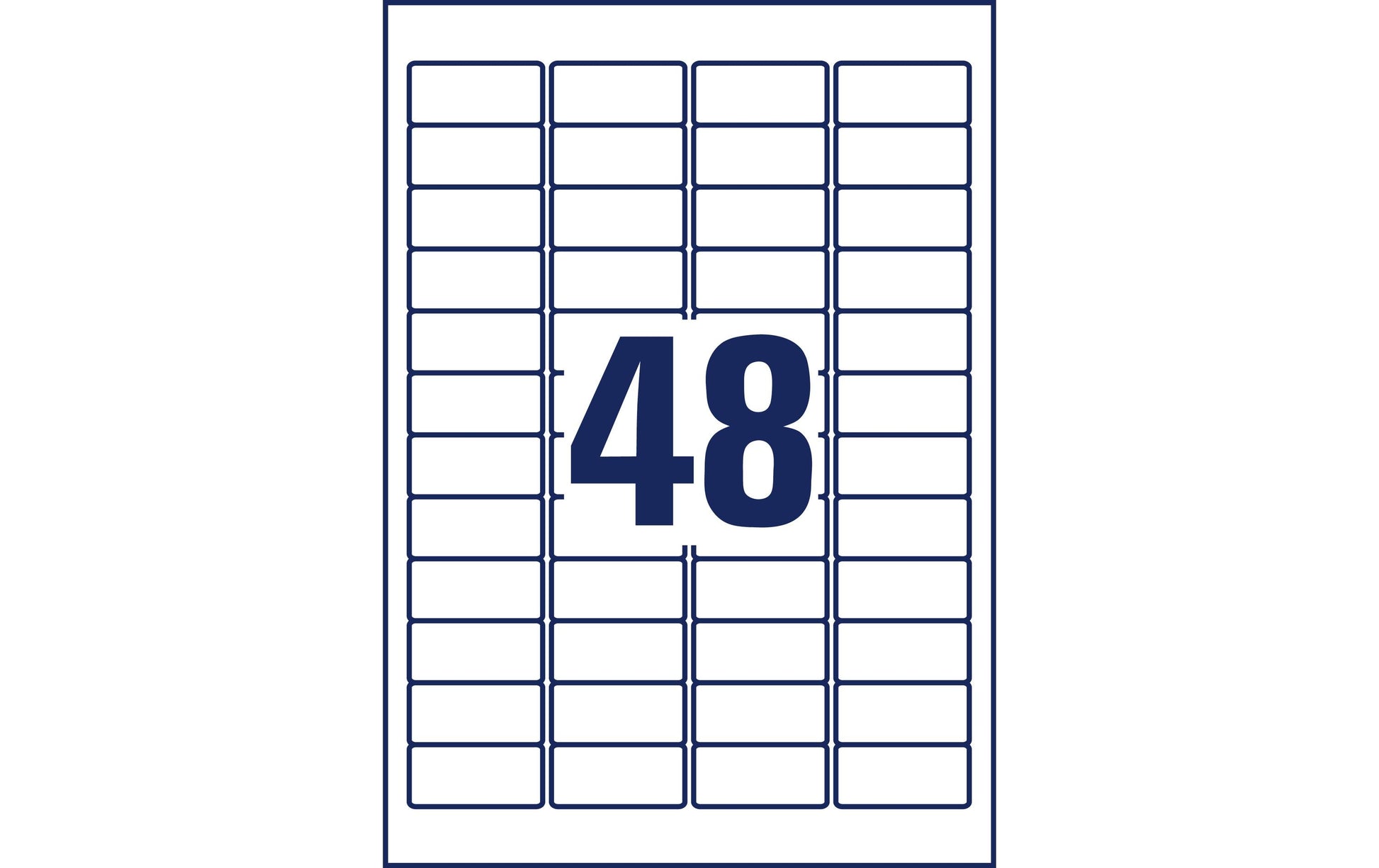 AVERY Zweckform L4736REV-65 – Etiketten A4 46 × 21 mm – wiederablösbar – Laser/Inkjet – 48 pro Blatt, 65 Blätter