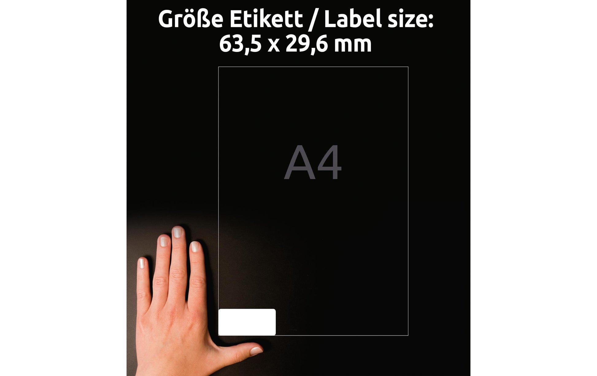 AVERY Zweckform – Etiketten A4 64 × 30 mm – Papier, weiss – wiederablösbar – 27 pro Blatt, 65 Blätter