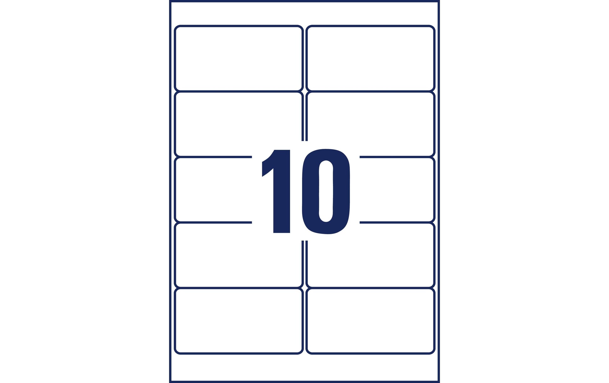 Avery L4744REV-65 – Etiketten A4 95 × 51 mm – Papier, weiss – wiederablösbar – Laser/Inkjet – 65 Blätter