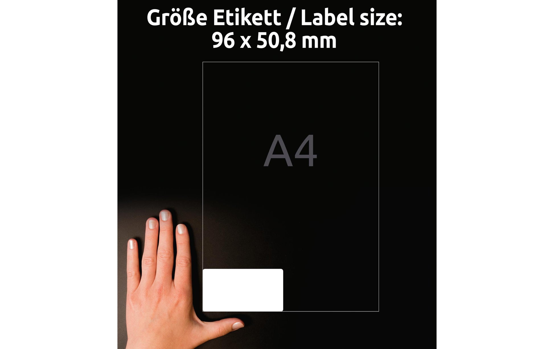 Avery L4744REV-65 – Etiketten A4 95 × 51 mm – Papier, weiss – wiederablösbar – Laser/Inkjet – 65 Blätter