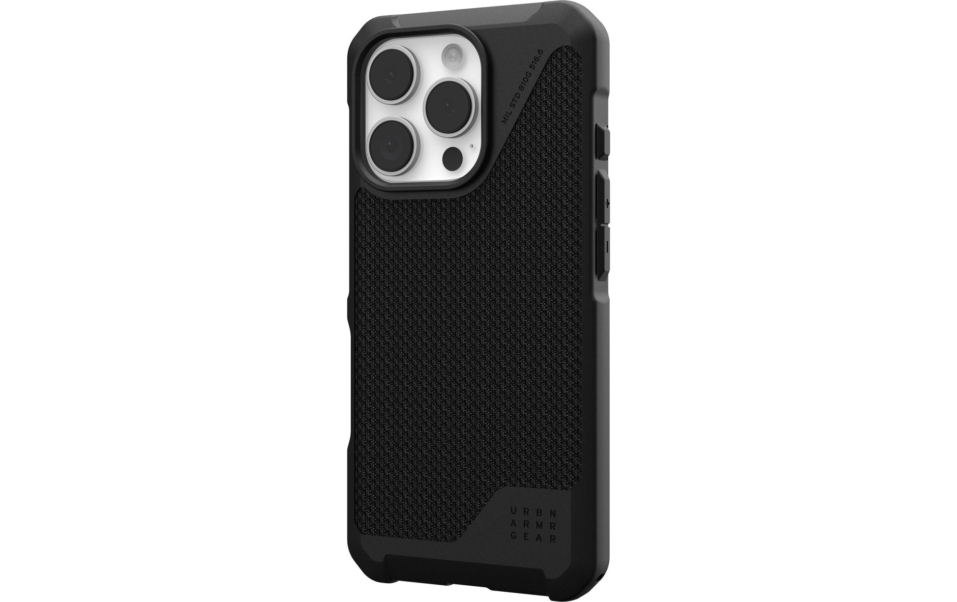 Urban Armor Gear UAG – Backcover Metropolis LT – für Apple iPhone 16 Pro – schwarz – Kevlar – MagSafe-kompatibel