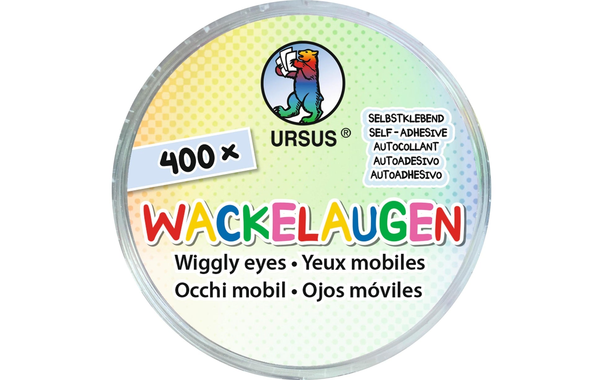 Ursus Wackelaugen, Mehrfarbig, Selbstklebend, 400 Stk