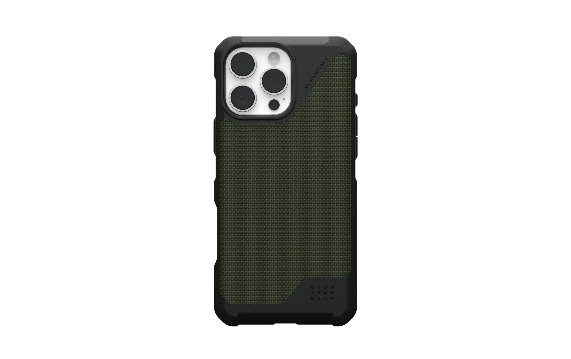Urban Armor Gear UAG Metropolis LT – Rückcover – für Apple iPhone 16 Pro Max, MagSafe, TPU, Olivgrün, bis 5,4 m Sturzsicher