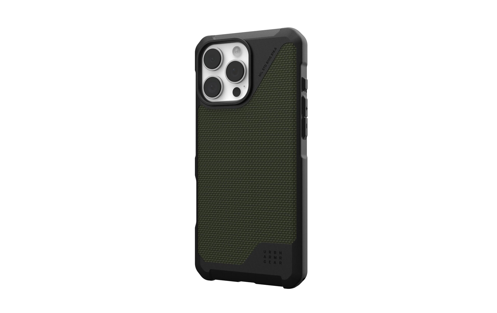 Urban Armor Gear UAG Metropolis LT – Rückcover – für Apple iPhone 16 Pro Max, MagSafe, TPU, Olivgrün, bis 5,4 m Sturzsicher