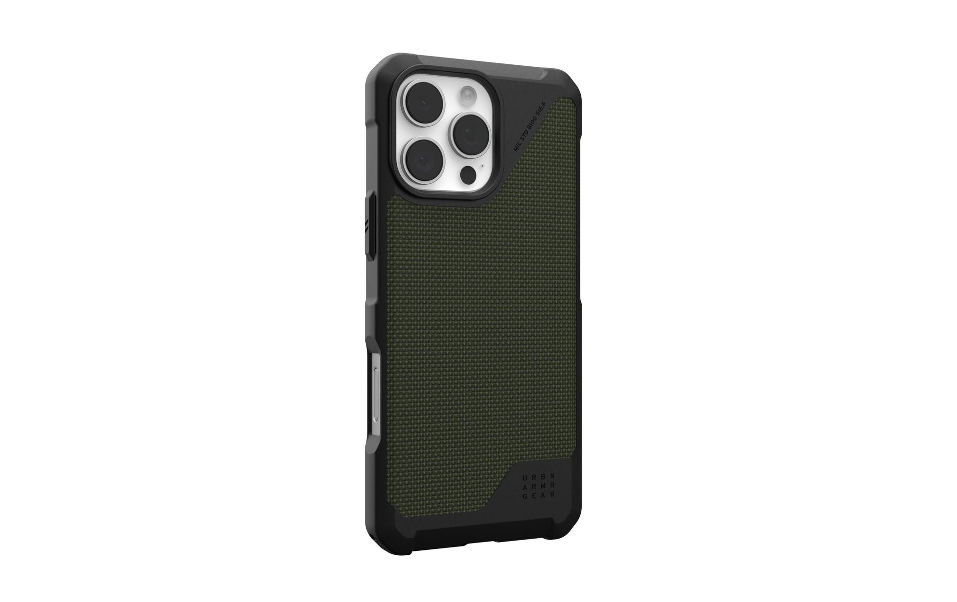 Urban Armor Gear UAG Metropolis LT – Rückcover – für Apple iPhone 16 Pro Max, MagSafe, TPU, Olivgrün, bis 5,4 m Sturzsicher