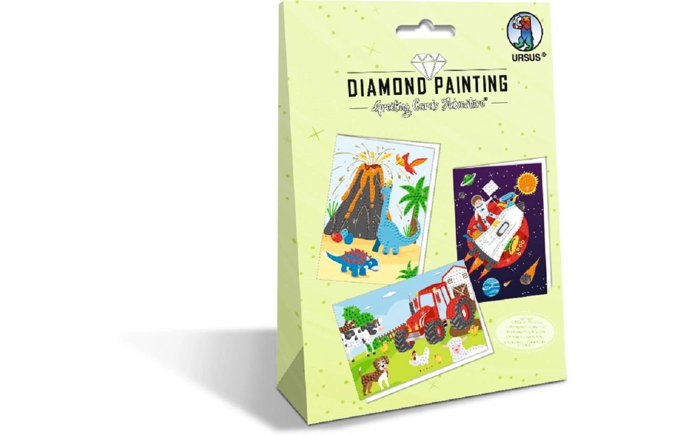 URSUS Diamond-Painting-Set – Grusskarten (diverse Motive) – ab 3 Jahren