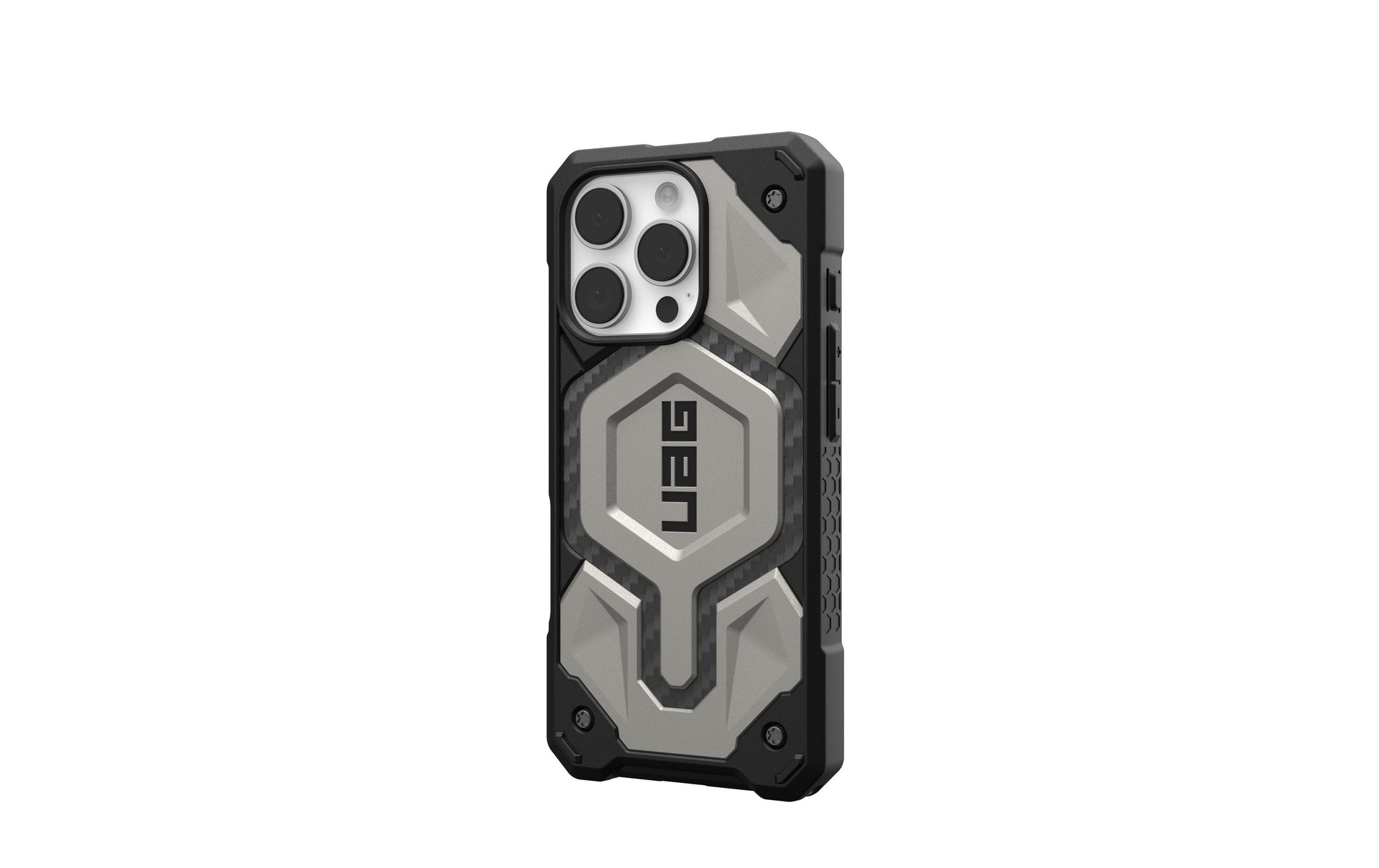 Urban Armor Gear UAG Monarch Pro Rückcover – für Apple iPhone 16 Pro, MagSafe, PC, Titan, bis 7,6 m Sturzsicher