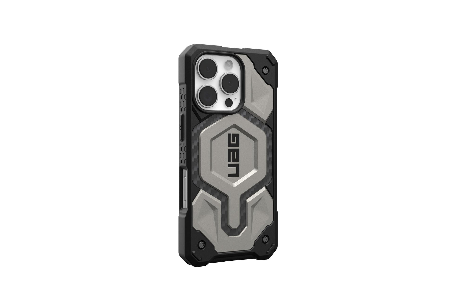 Urban Armor Gear UAG Monarch Pro Rückcover – für Apple iPhone 16 Pro, MagSafe, PC, Titan, bis 7,6 m Sturzsicher