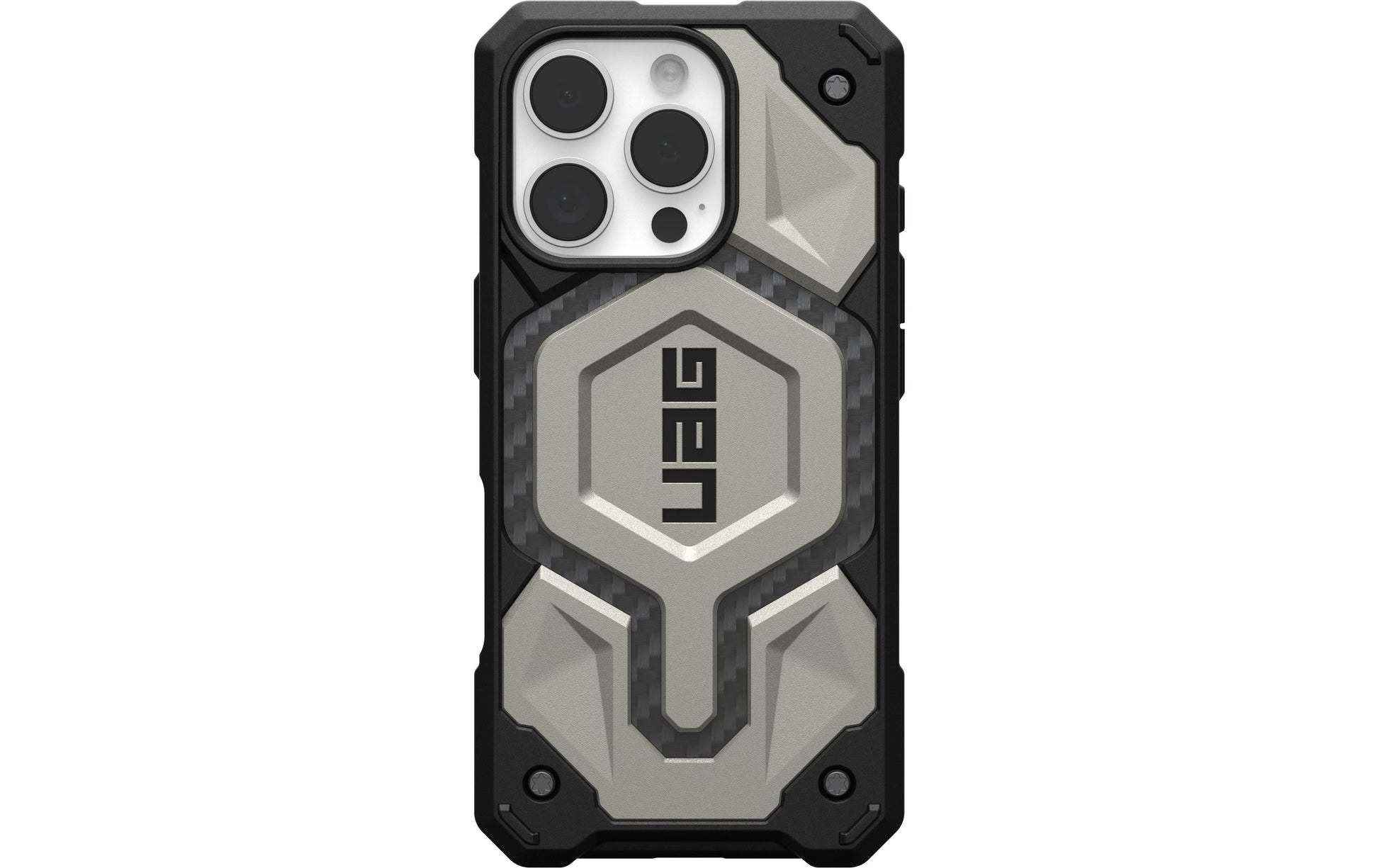 Urban Armor Gear UAG Monarch Pro Rückcover – für Apple iPhone 16 Pro, MagSafe, PC, Titan, bis 7,6 m Sturzsicher