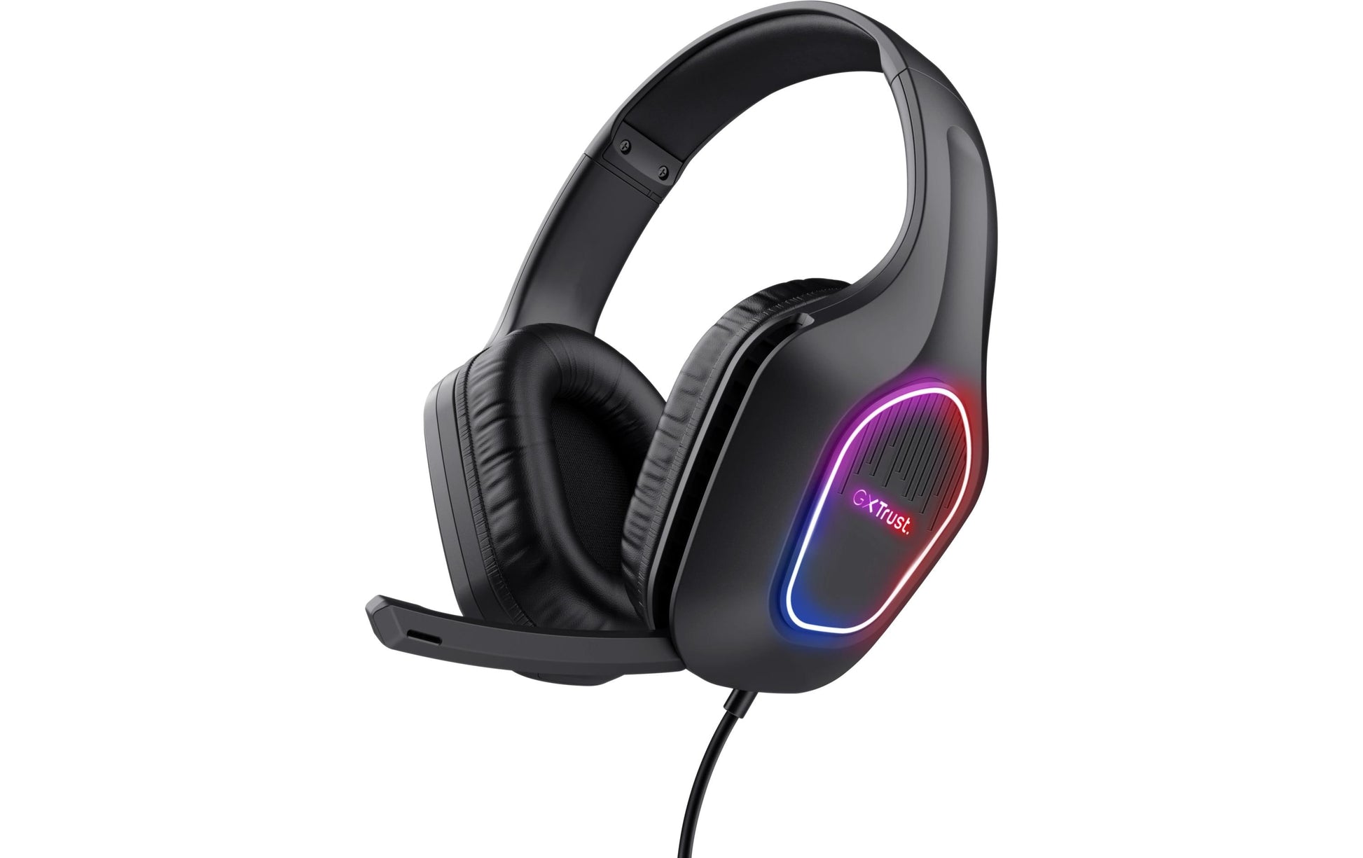 Trust GXT 416 Zirox Gaming-Headset – On-Ear, Stereo, Kabelgebunden, 3,5 mm Klinke + USB-A, Schwarz