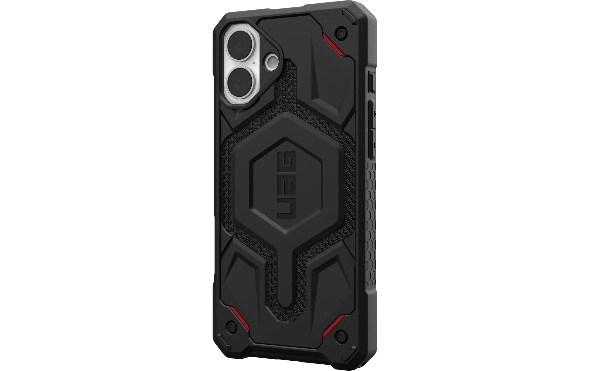 Urban Armor Gear Backcover Monarch Pro – für Apple iPhone 16 Plus – schwarz – Kevlar – MagSafe-kompatibel