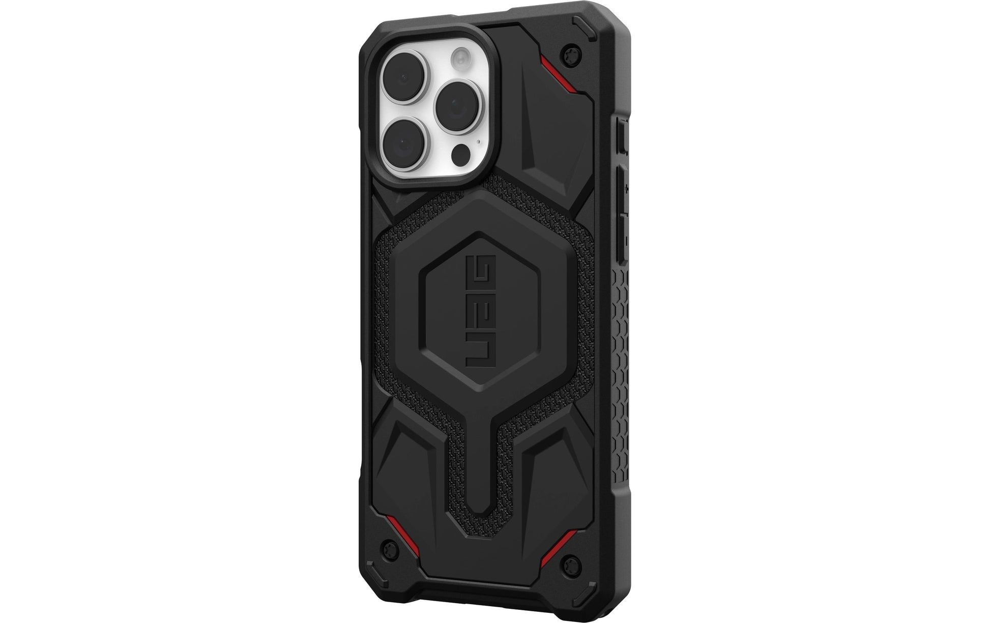 Urban Armor Gear UAG Monarch Pro – Rückcover – für Apple iPhone 16 Pro Max, MagSafe, Kevlar, Schwarz, bis 7,6 m sturzsicher