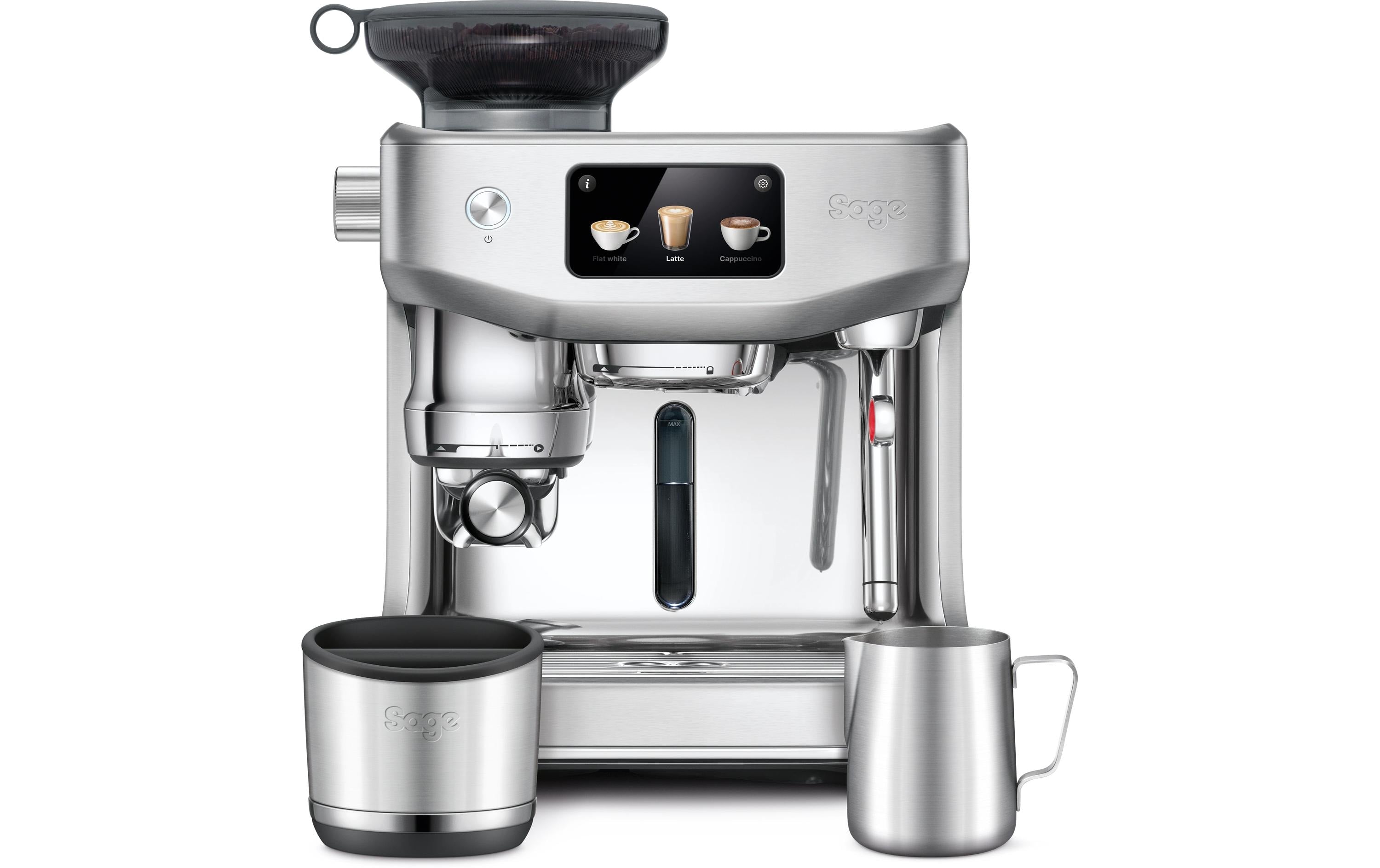 Sage Software Sage Oracle Jet SS Espressomaschine (Siebträger) – 9 bar, 2,3 l, Milchschaumdüse, Silber