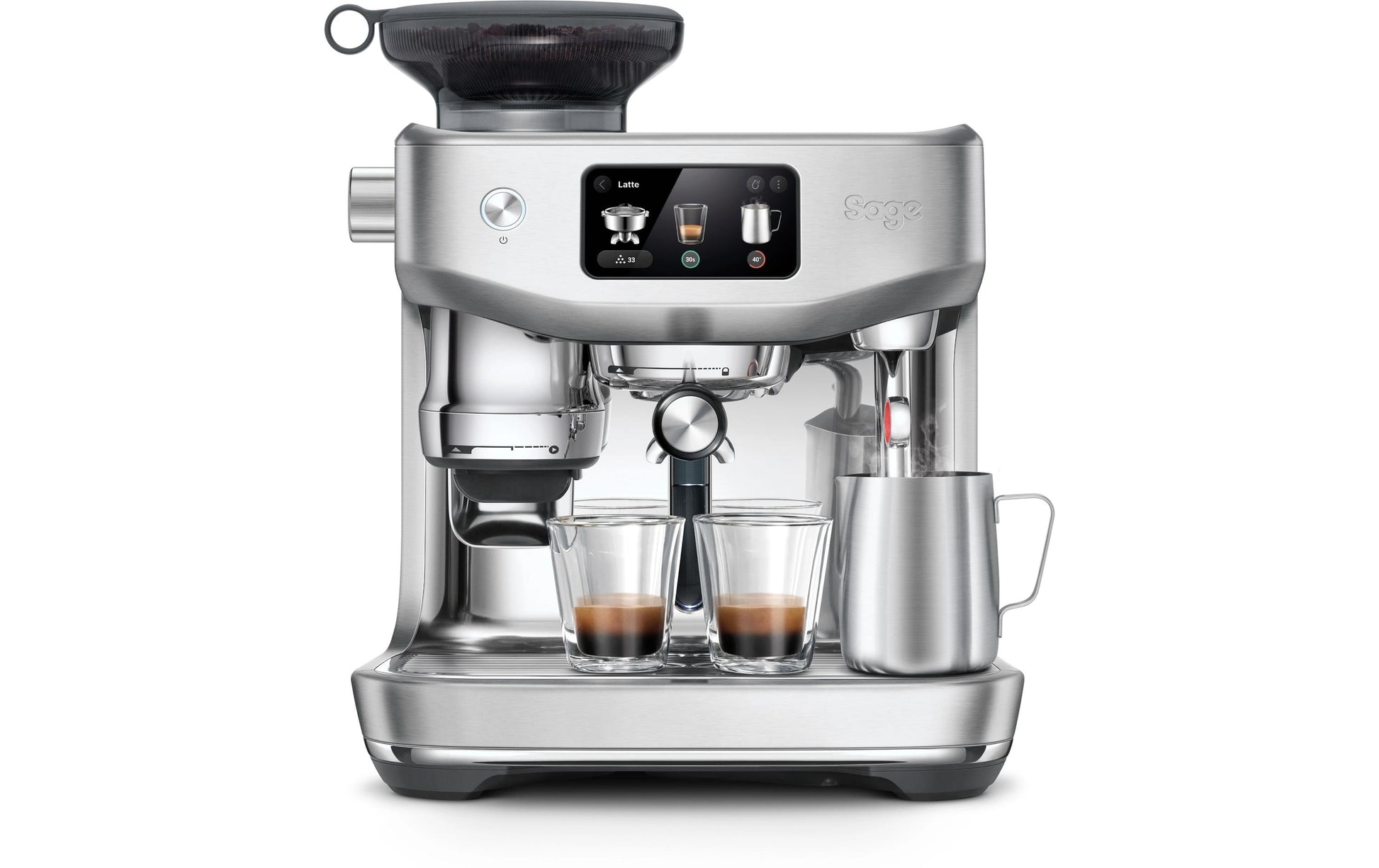 Sage Software Sage Oracle Jet SS Espressomaschine (Siebträger) – 9 bar, 2,3 l, Milchschaumdüse, Silber
