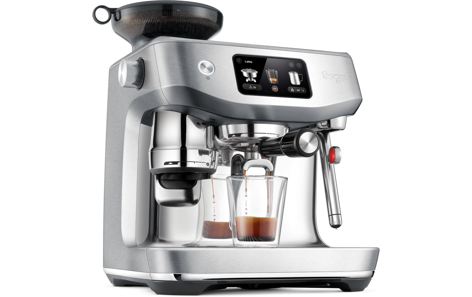 Sage Software Sage Oracle Jet SS Espressomaschine (Siebträger) – 9 bar, 2,3 l, Milchschaumdüse, Silber