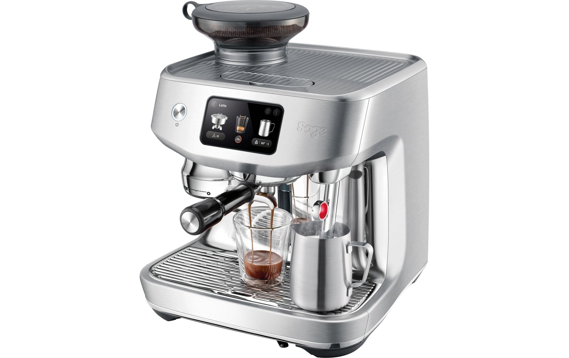 Sage Software Sage Oracle Jet SS Espressomaschine (Siebträger) – 9 bar, 2,3 l, Milchschaumdüse, Silber