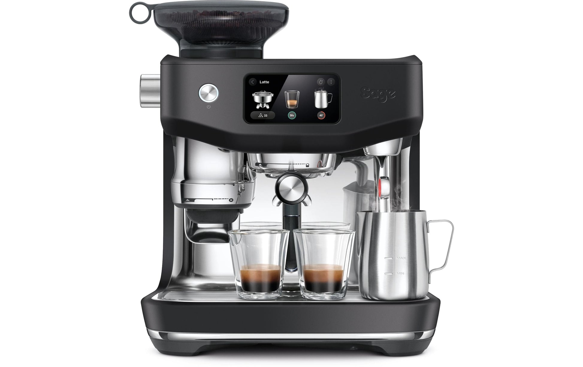 Sage Software Sage Oracle Jet BT Espressomaschine (Siebträger) – 9 bar, 2,3 l, Milchschaumdüse, Schwarz