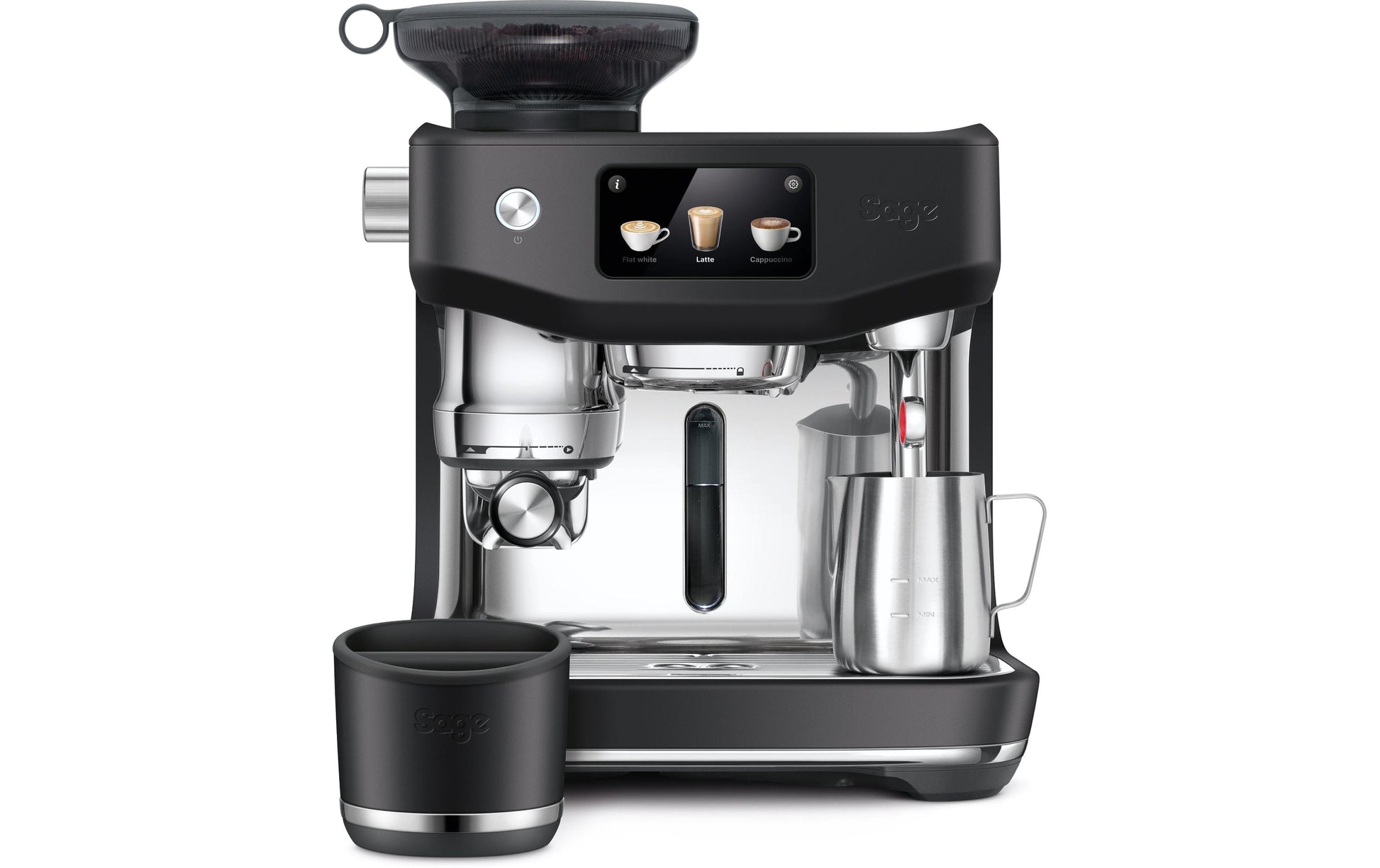 Sage Software Sage Oracle Jet BT Espressomaschine (Siebträger) – 9 bar, 2,3 l, Milchschaumdüse, Schwarz