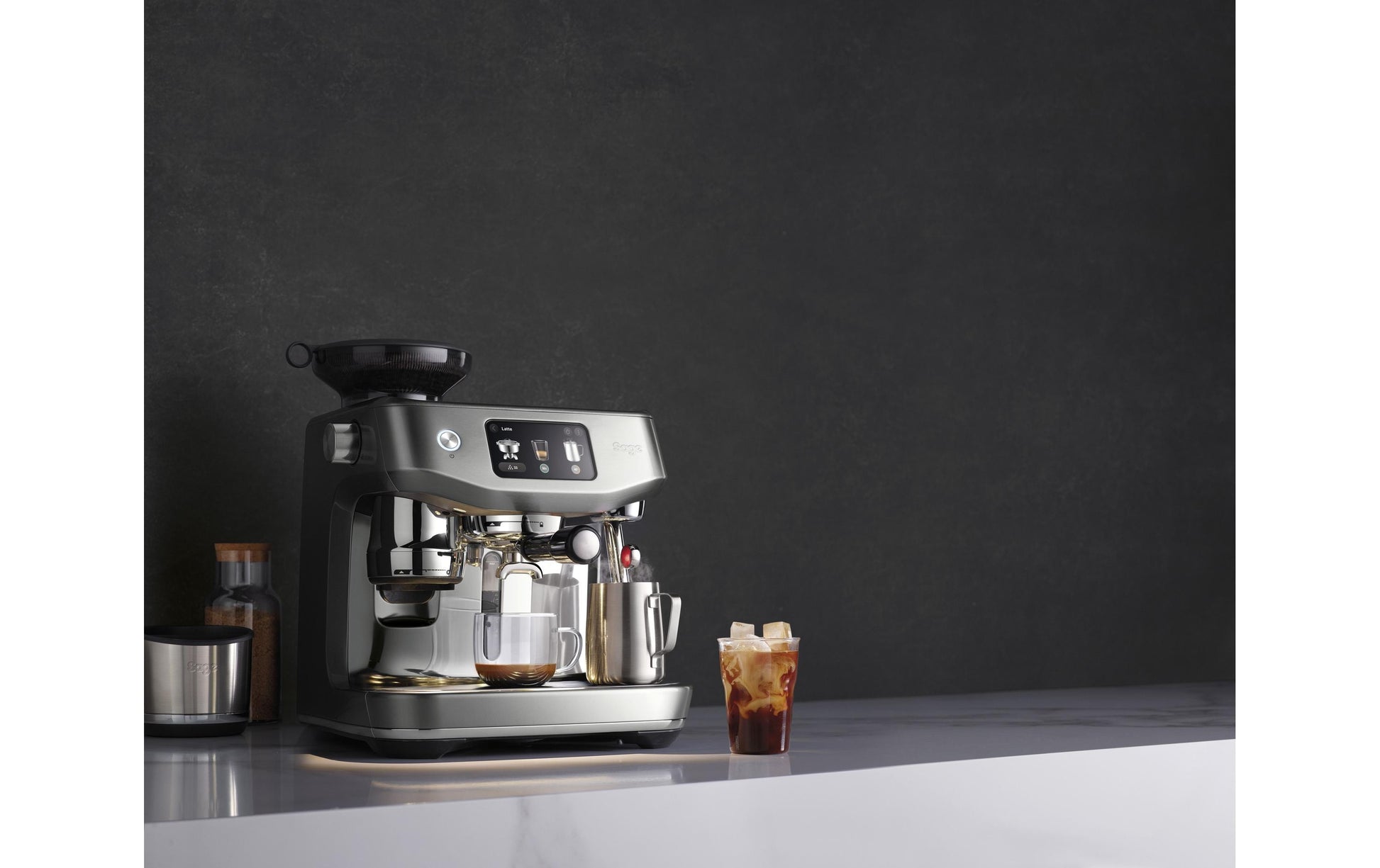 Sage Software Sage Oracle Jet BT Espressomaschine (Siebträger) – 9 bar, 2,3 l, Milchschaumdüse, Schwarz