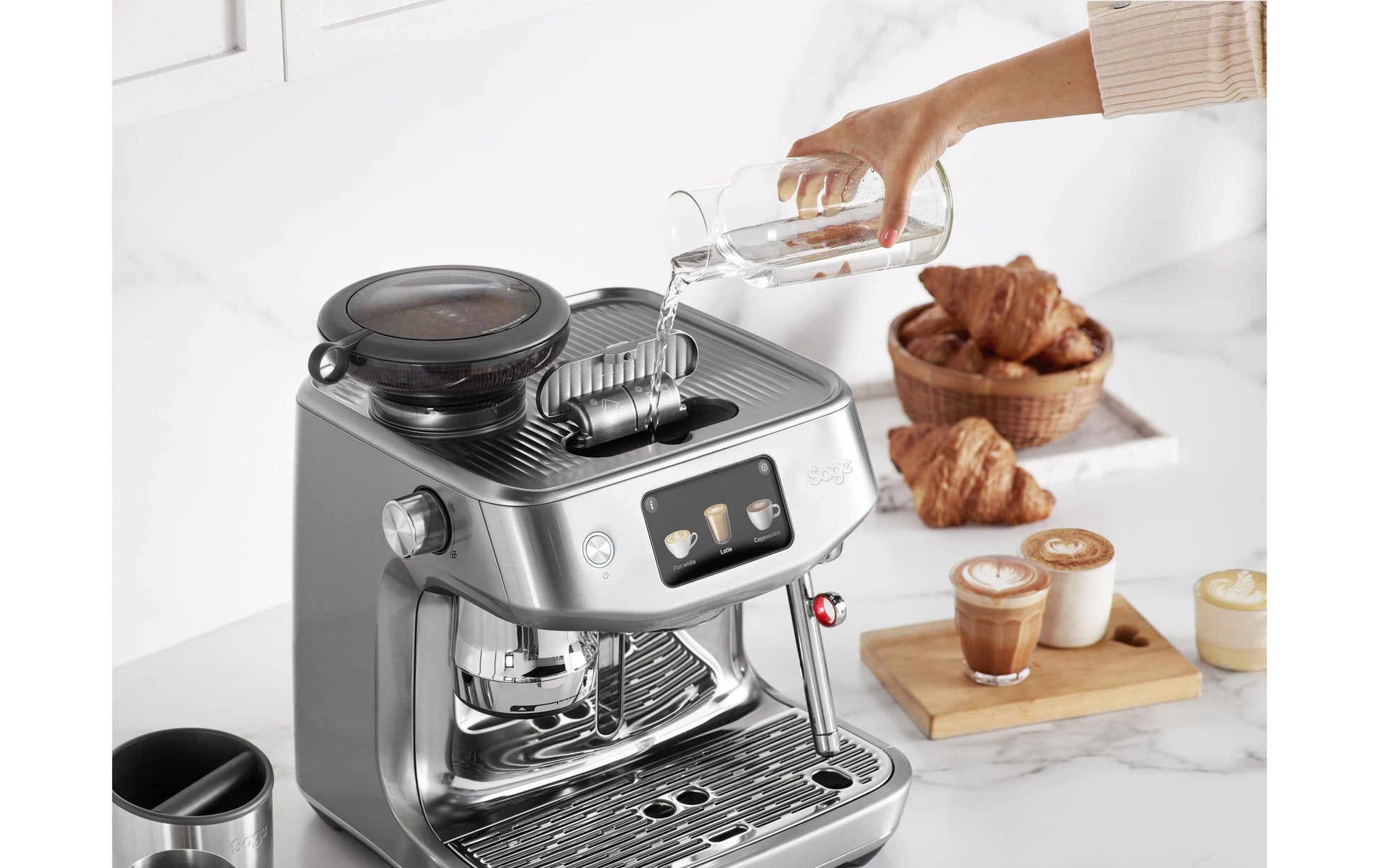 Sage Software Sage Oracle Jet SS Espressomaschine (Siebträger) – 9 bar, 2,3 l, Milchschaumdüse, Silber