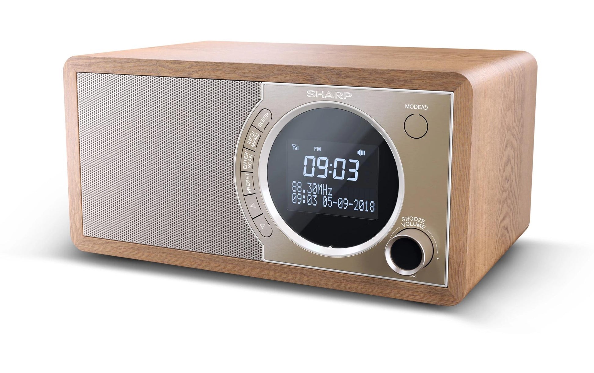 Sharp DR-450 – DAB-/Internetradio – Tischradio – DAB+, Bluetooth – Braun