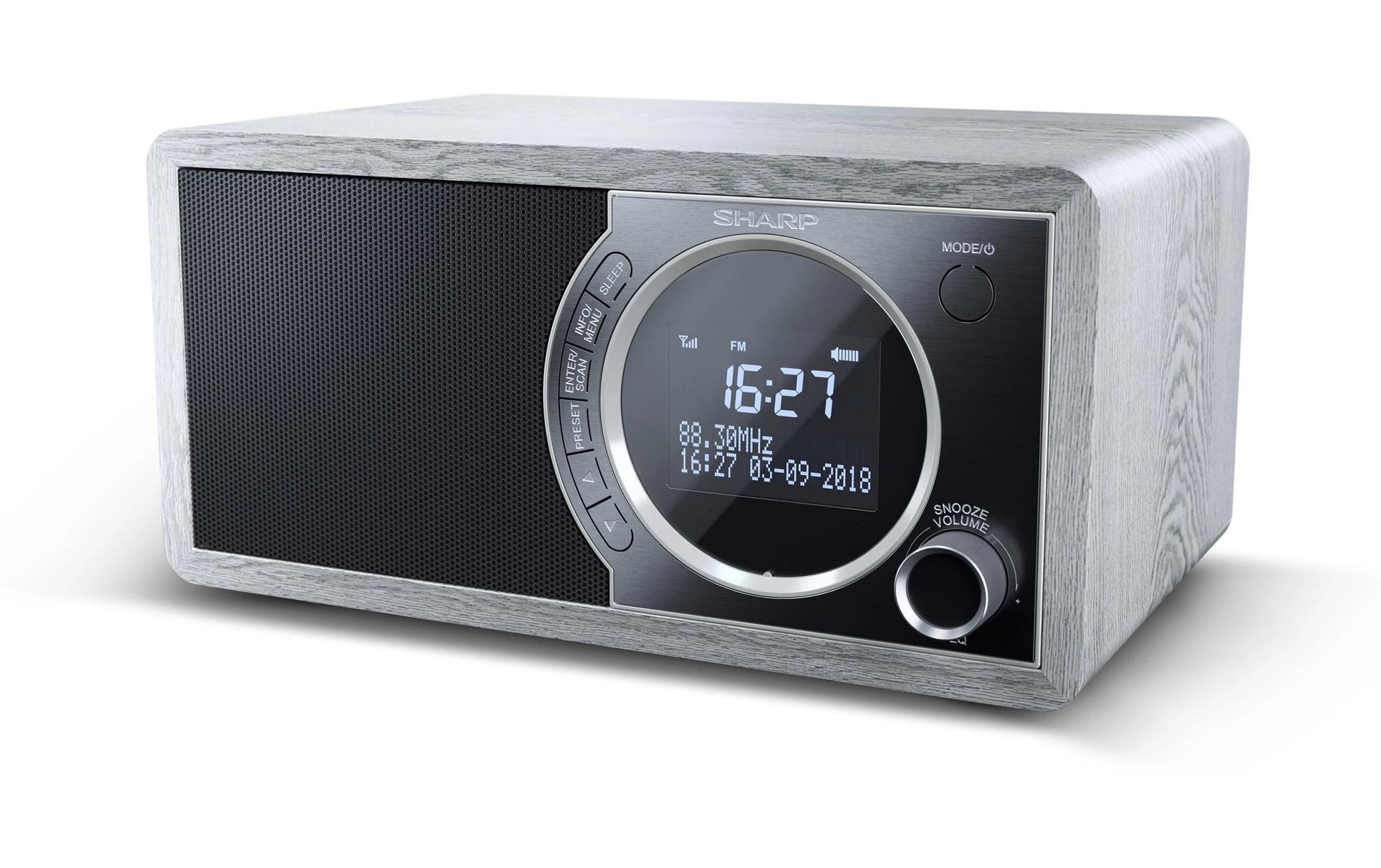 Sharp DR-450 – DAB-/Internetradio – Tischradio – DAB+, UKW, Bluetooth – Grau