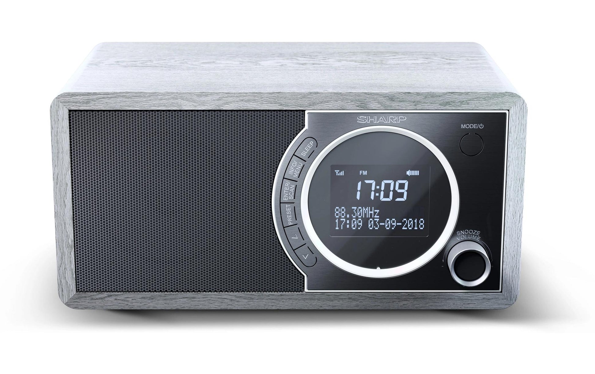 Sharp DR-450 – DAB-/Internetradio – Tischradio – DAB+, UKW, Bluetooth – Grau