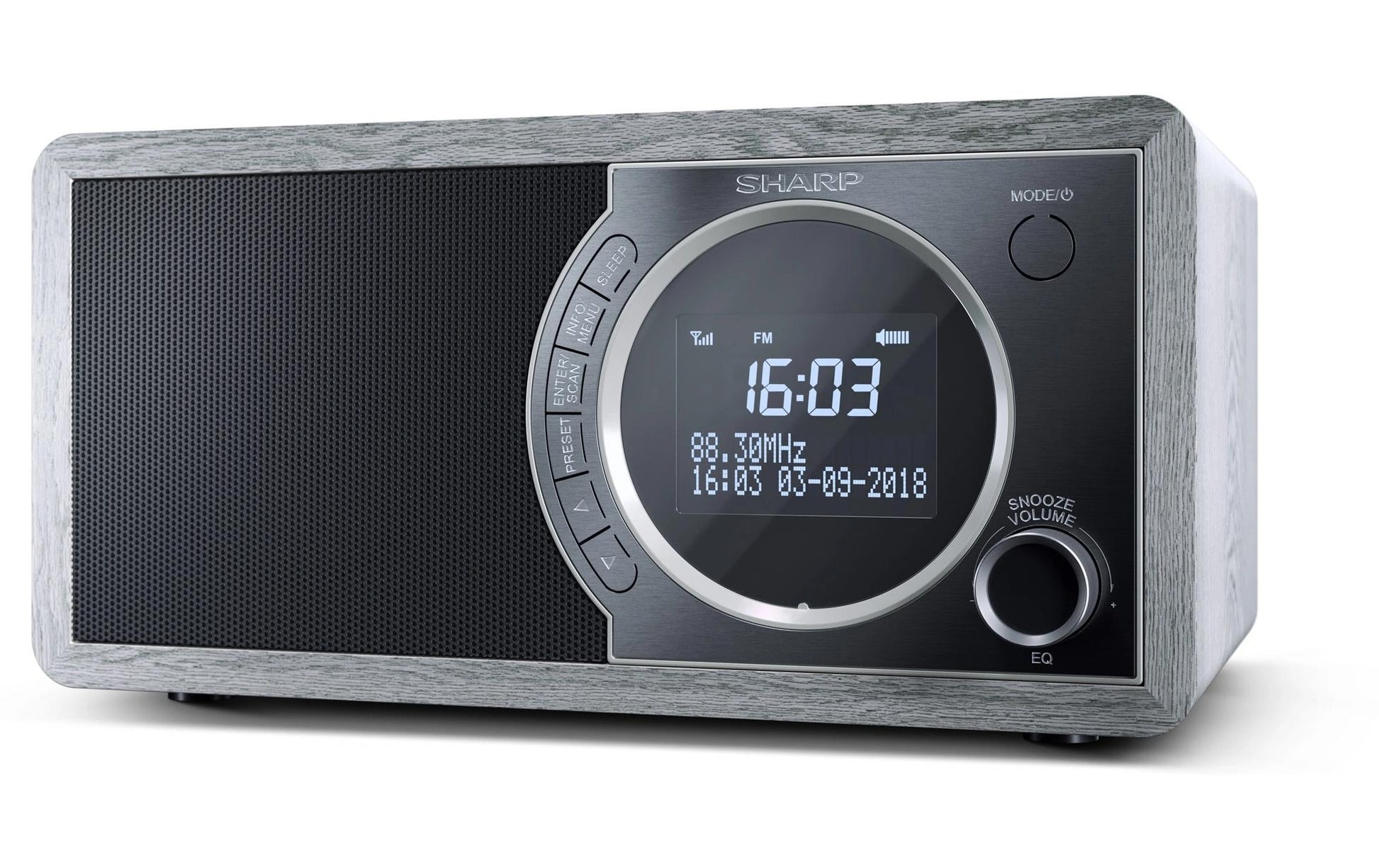 Sharp DR-450 – DAB-/Internetradio – Tischradio – DAB+, UKW, Bluetooth – Grau