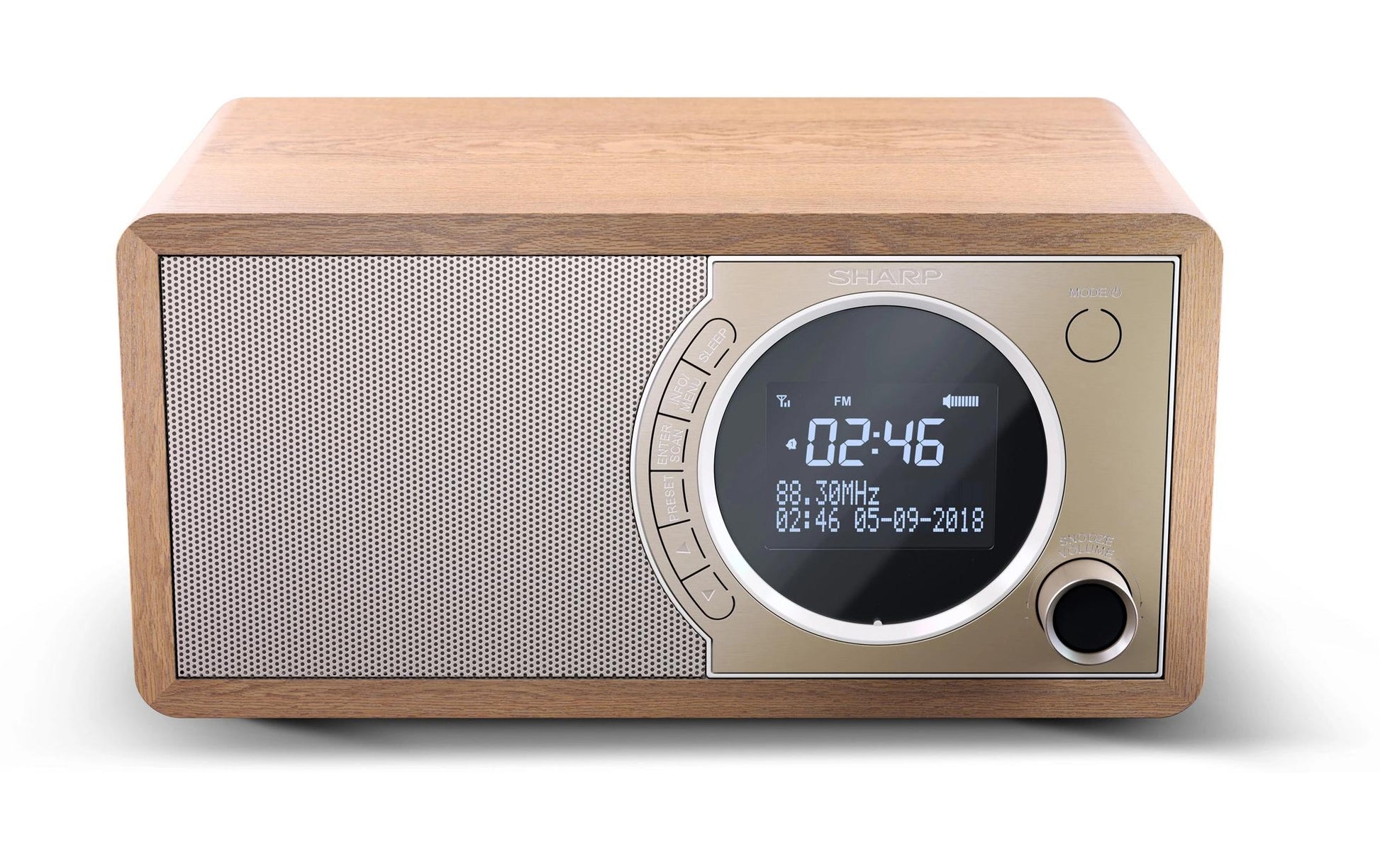 Sharp DR-450 – DAB-/Internetradio – Tischradio – DAB+, Bluetooth – Braun