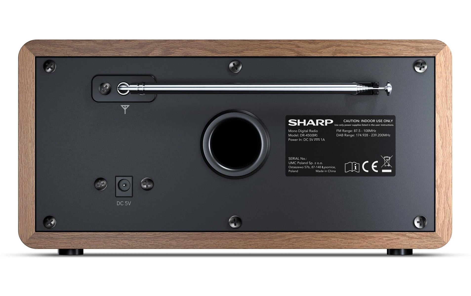 Sharp DR-450 – DAB-/Internetradio – Tischradio – DAB+, Bluetooth – Braun