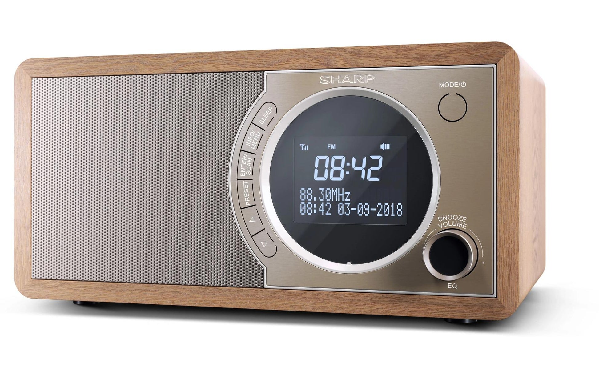 Sharp DR-450 – DAB-/Internetradio – Tischradio – DAB+, Bluetooth – Braun