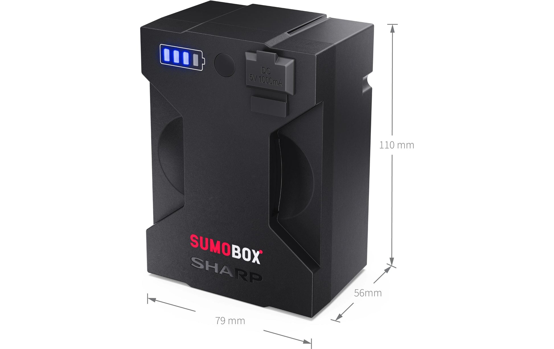 Sharp Ladecase/Ladestation – für Sharp SumoBox – 1000 mAh – 18 V – schwarz