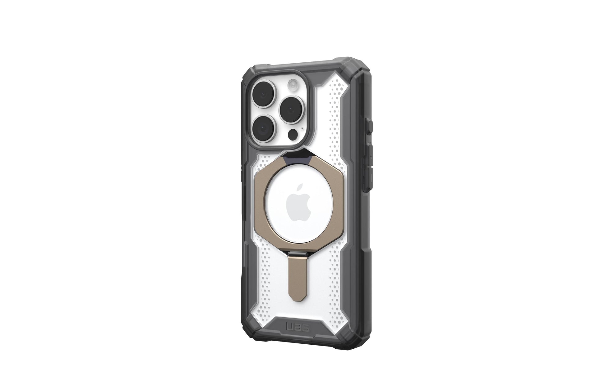 Urban Armor Gear Backcover – für Apple iPhone 16 Pro – Titan/transparent – TPU/PC – MagSafe-kompatibel