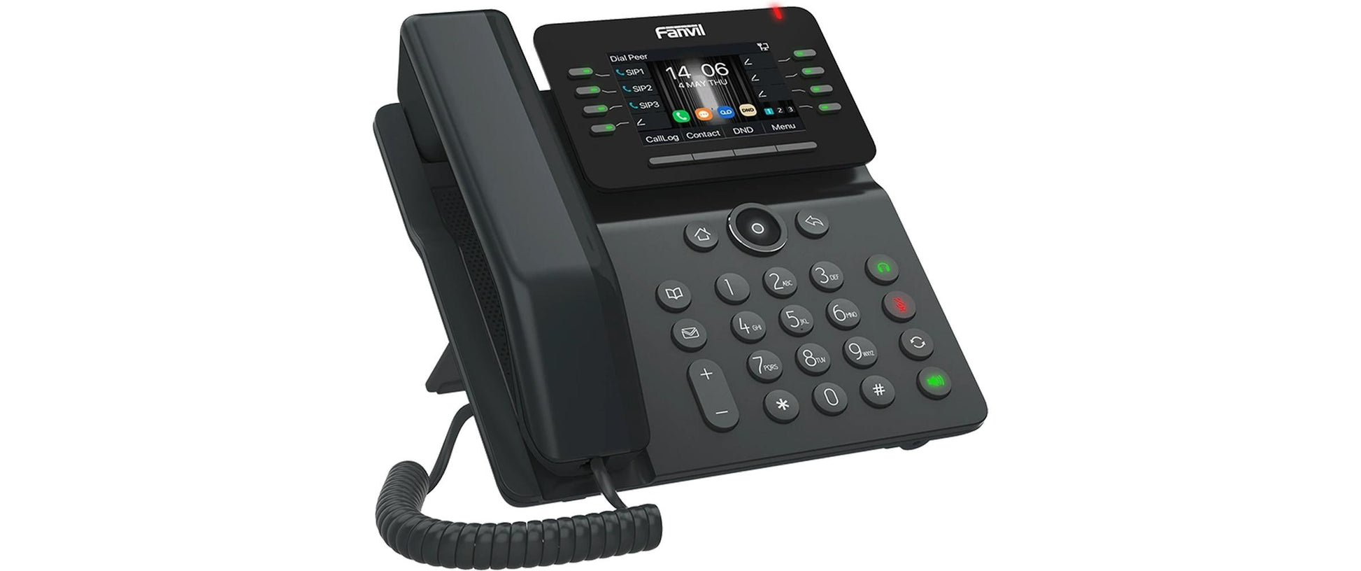 Fanvil V63 – IP-Telefon, 6 SIP-Konten, 2,8", Gigabit, PoE, für 3CX, Schwarz